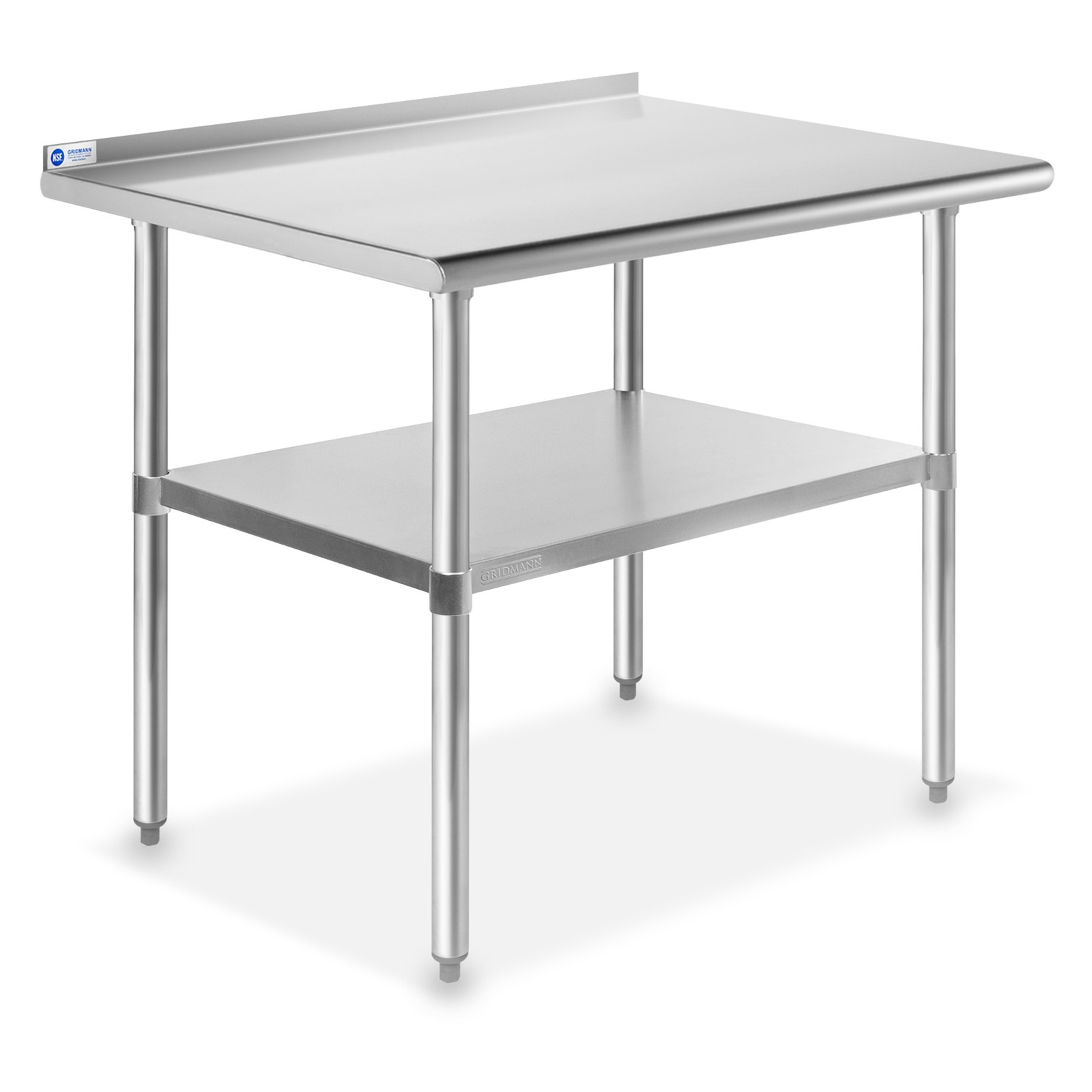 Stainless Steel 36" x 24" NSF Kitchen Restaurant Work Prep Table with Backsplash