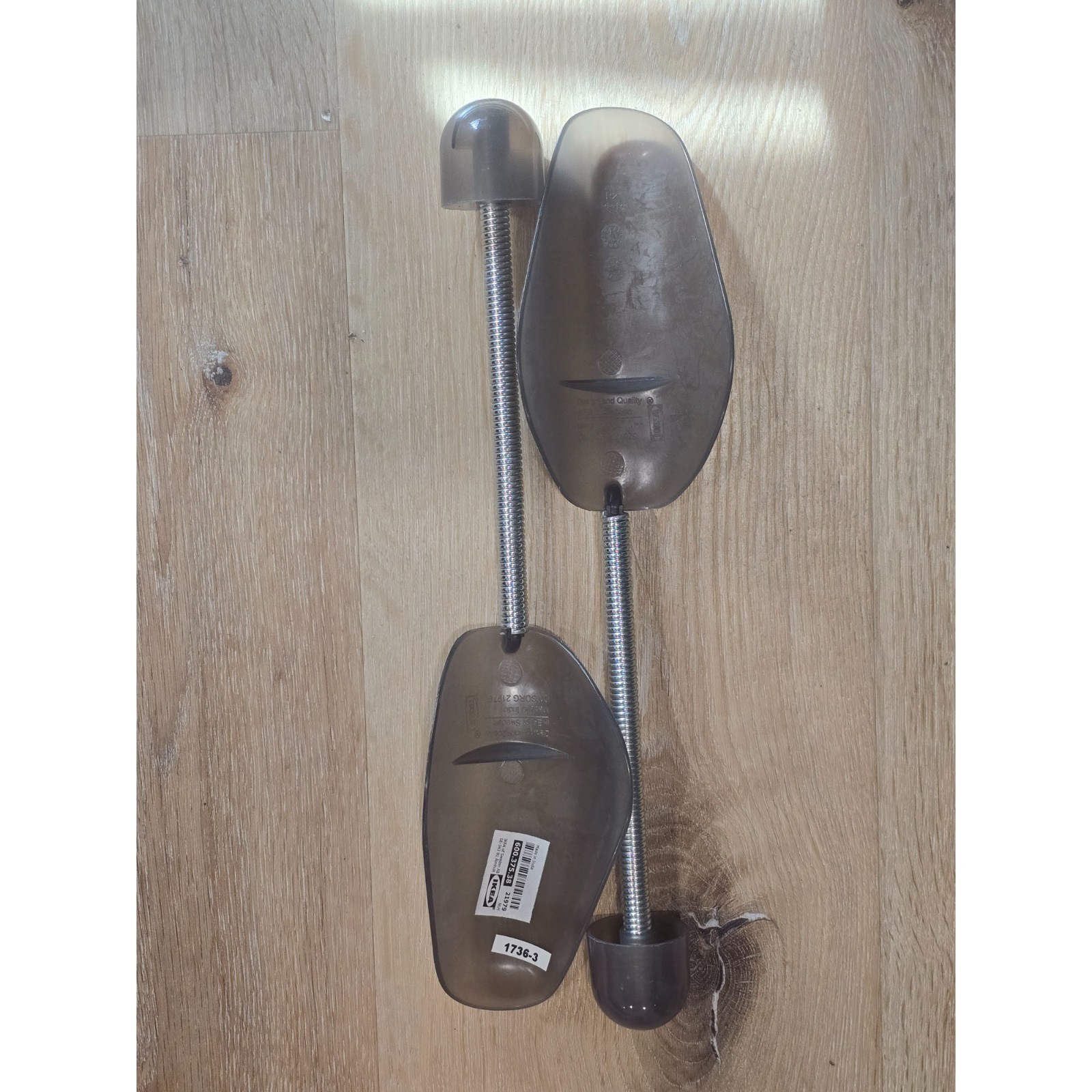 IKEA OMSORG Shoe Forms Trees Adjustable Inserts Clear Gray Choose Color Pair