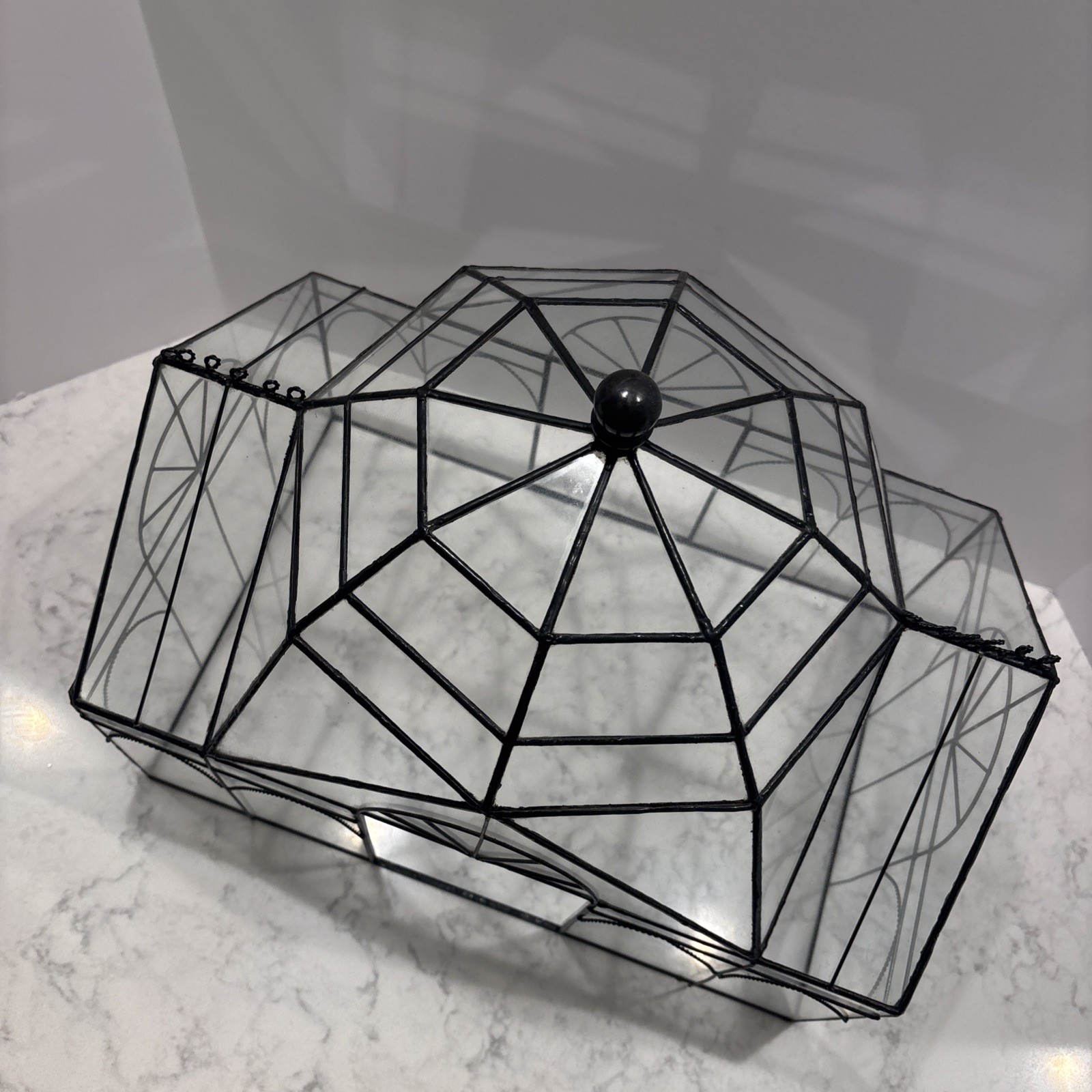 Vintage Garden Plant Glass Terrarium Gorgeous!