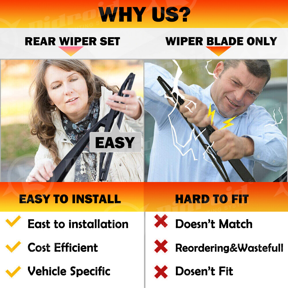 SET NEW OEM Quality Rear WIPER Blade and Arm For Chevrolet Tahoe 2007-2014