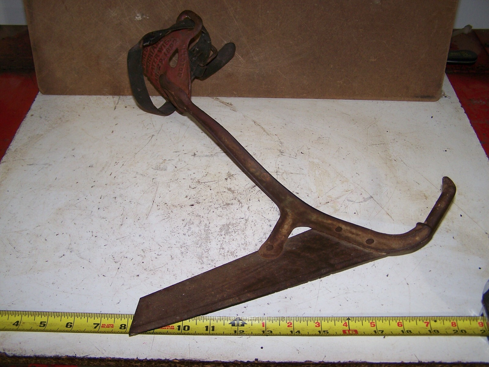 IZ MERRIAM Leg Type CORN CUTTER Cane Sorghum Primitive 1872 Whitewater WI WOW!