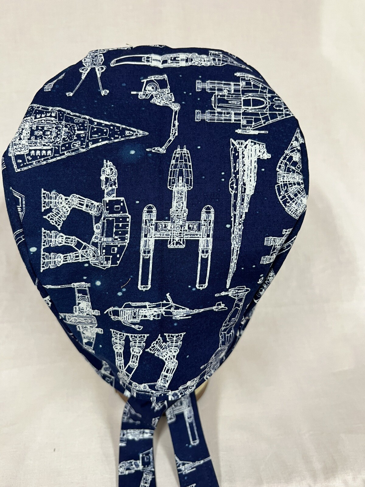 Men/Women Surgical Scrub Cap Lined STAR WARS Galaxy Blue Cool Cap