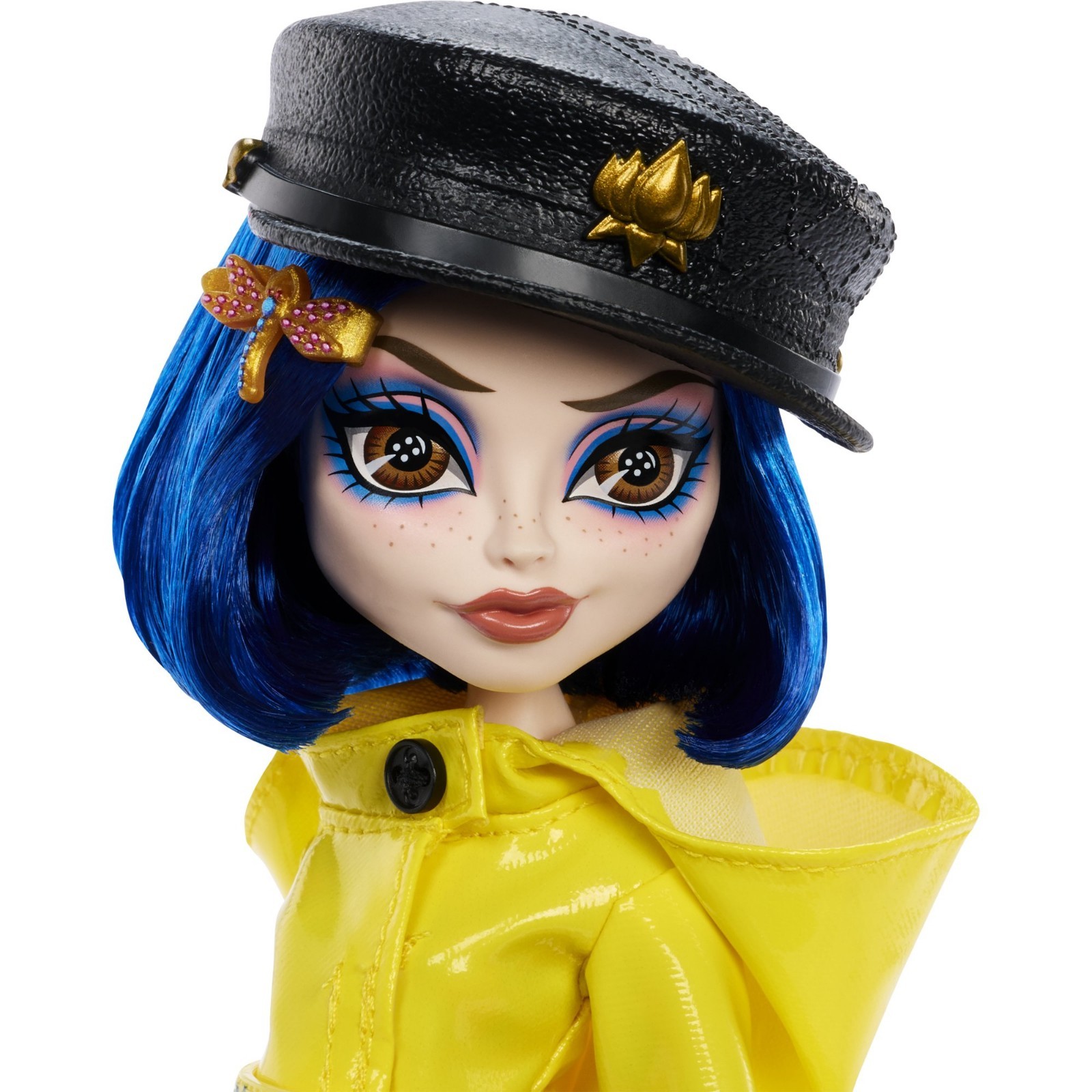 Monster High Skullector Coraline Collectible Doll in Yellow Raincoat IN STOCK