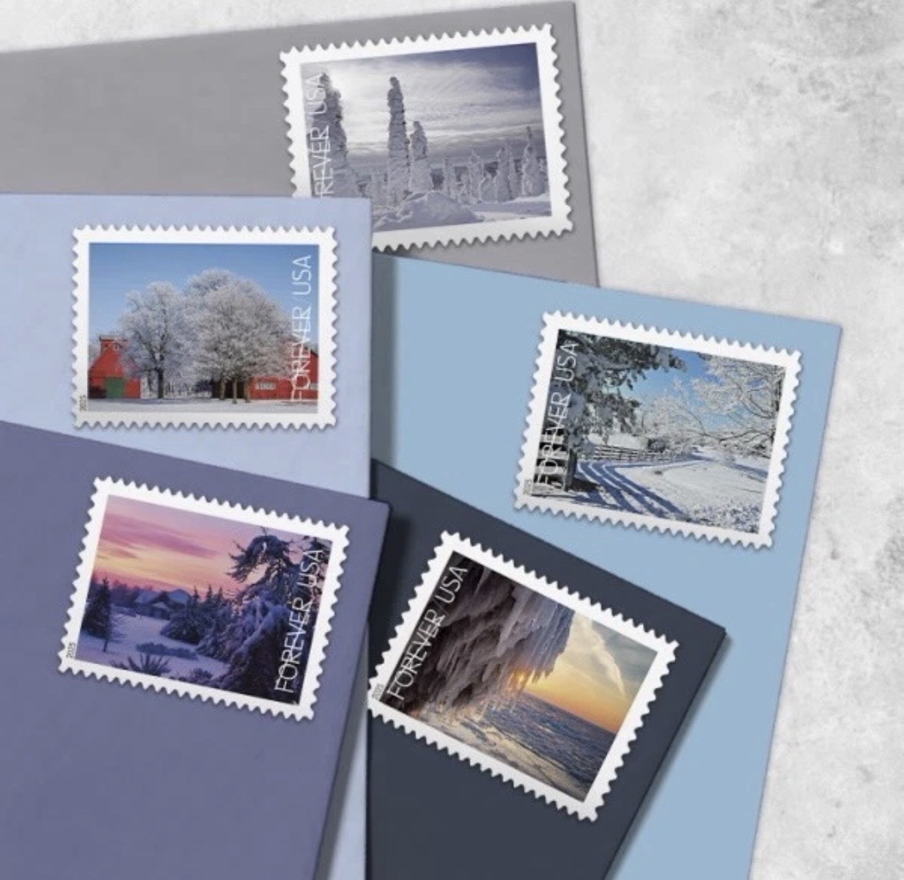 2025 USPS SHEET OF 20 FIRST CLASS LETTER STAMPS WINTER LANDSCAPES 78¢