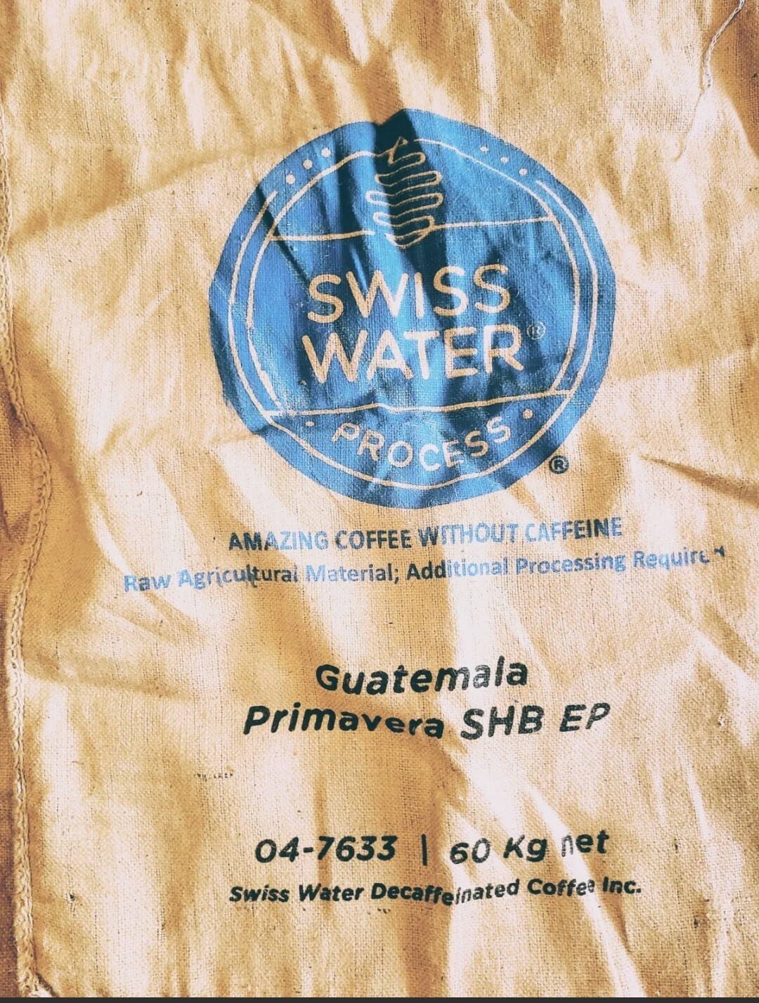 AUTHENTIC JUTE BURLAP COFFEE BAGS - FULL SIZE (5 PACK)