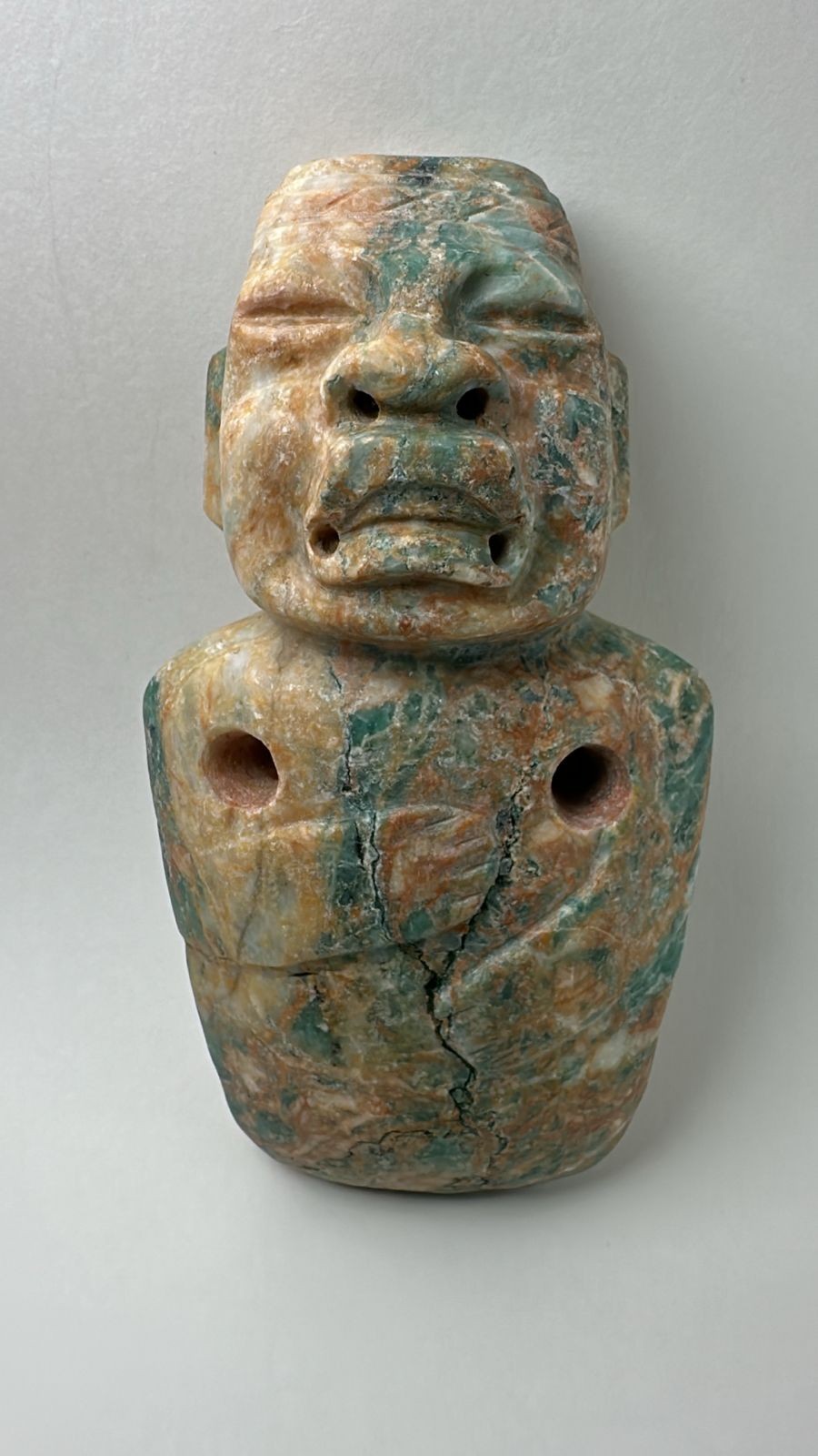 Precolumbian Stone olmec Axe  Jaguar  Transformation Figure 1200BC 400AD