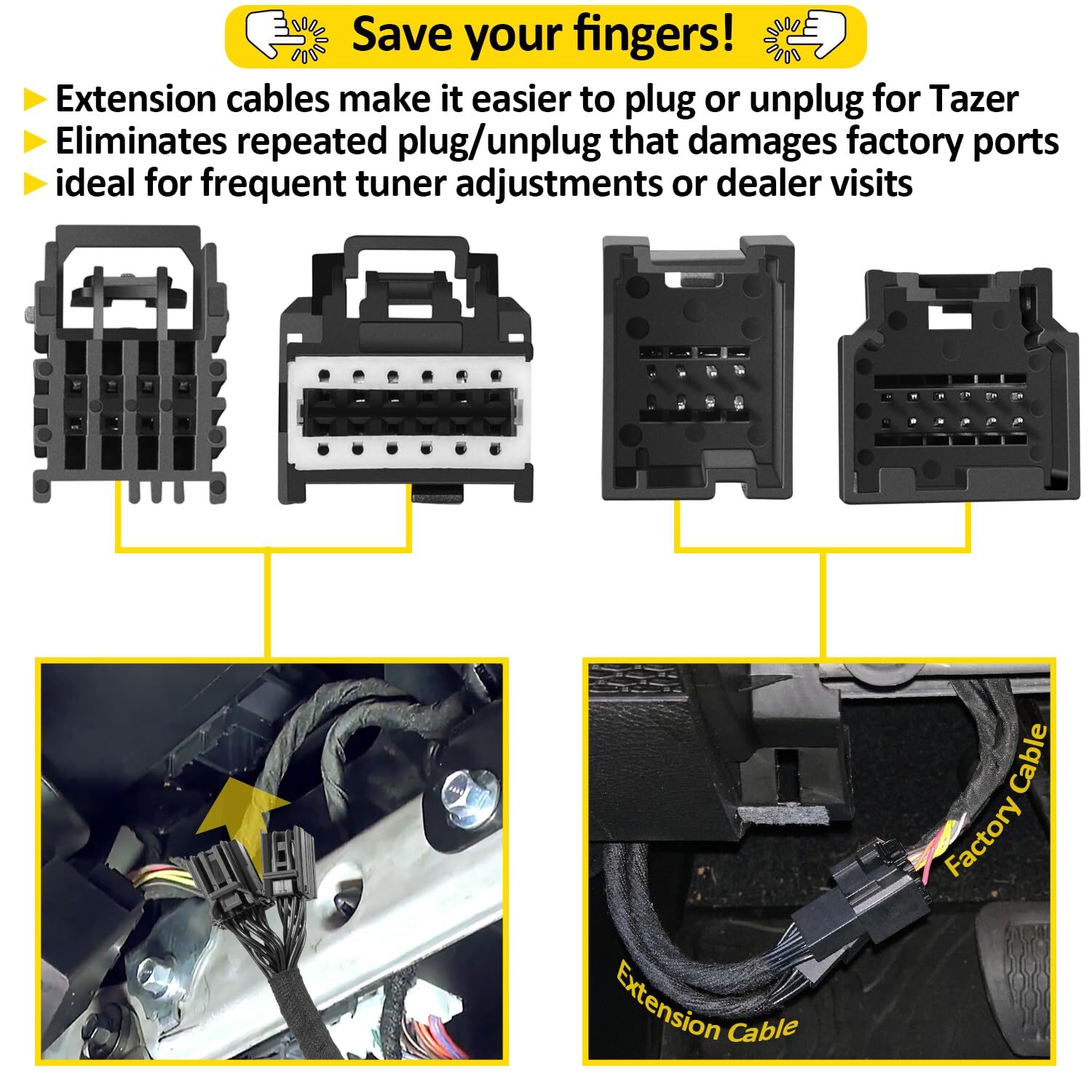 SGW Extension Cable for Tazer JL DT For Jeep Wrangler Gladiator for Ram 1500 TRX