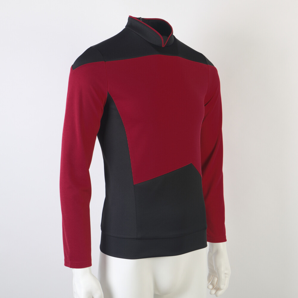 The Next Generation Picard Red Starfleet Uniforms TNG Data Gold Blue Top Shirts