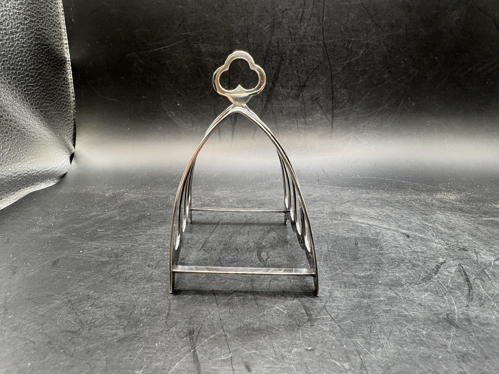 1938 Sterling Silver English Toast Rack Birmingham Gothic Arch