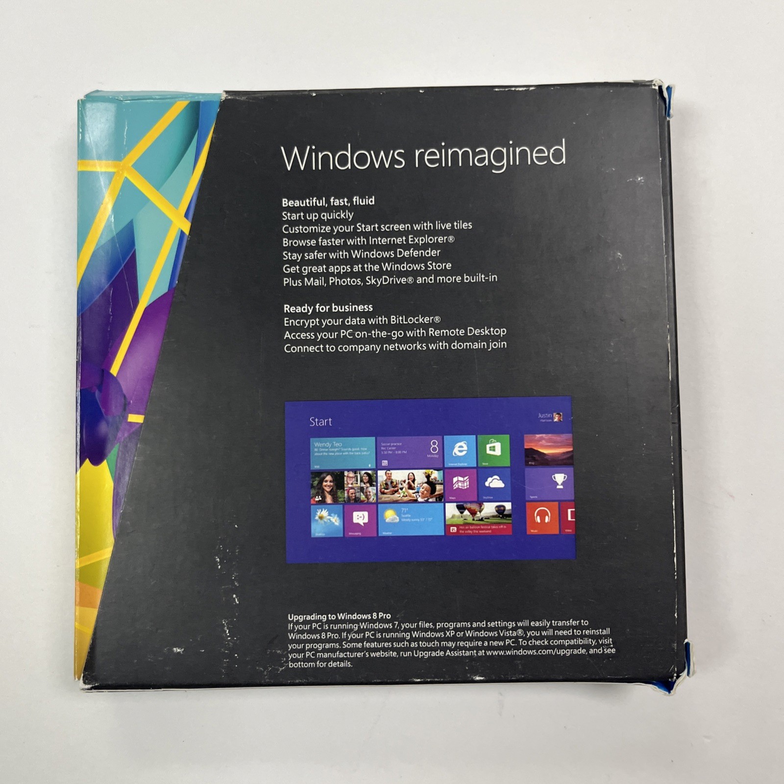 Microsoft Windows 8 Professional Pro Full Upgrade 64Bit 32Bit DVD (NO KEY)
