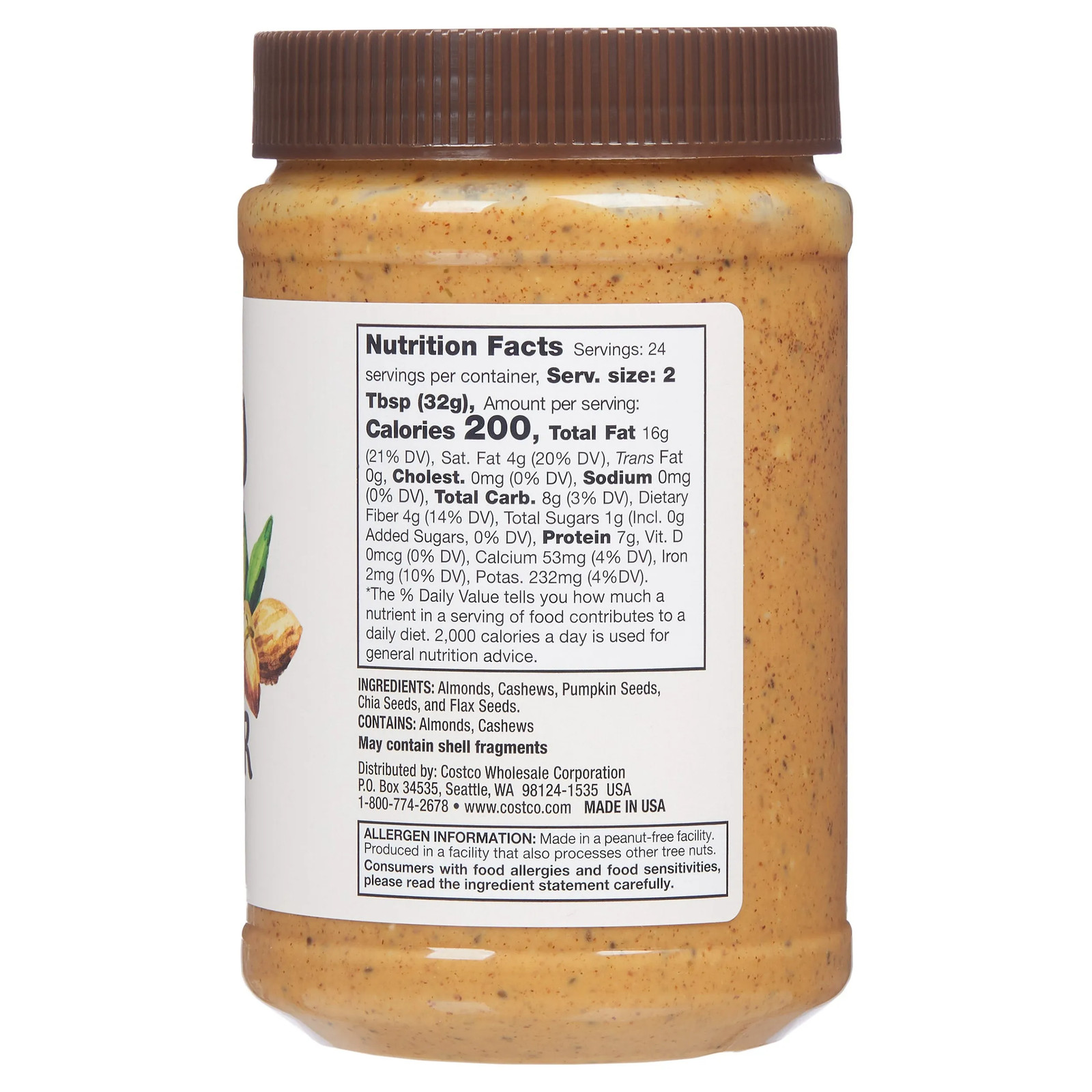 Kirkland Signature Mixed Nut Butter, 27 oz