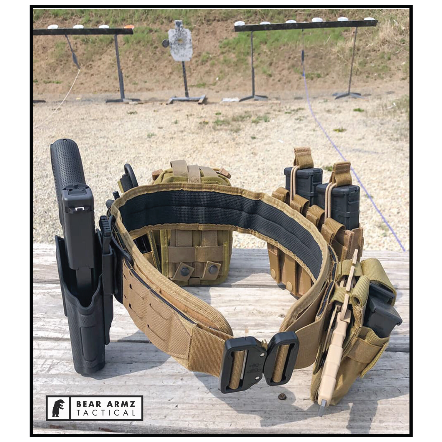 Bear Armz Tactical Battle Belt | Molle Riggers Belt | War Belt | Heavy Duty Pad