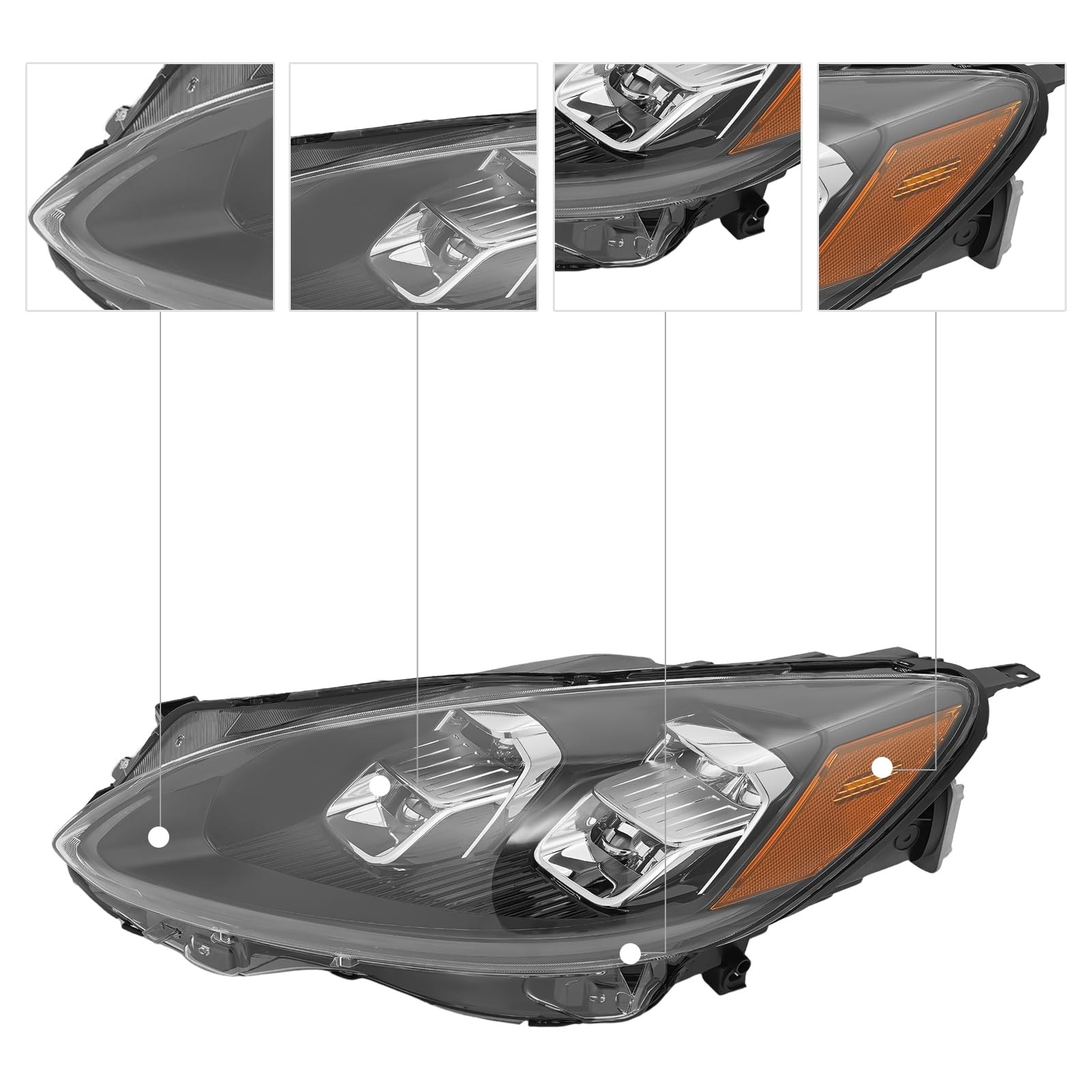 LED Headlight Assembly For 2020-2023Ford Escape SEL Left Side Front Headlights