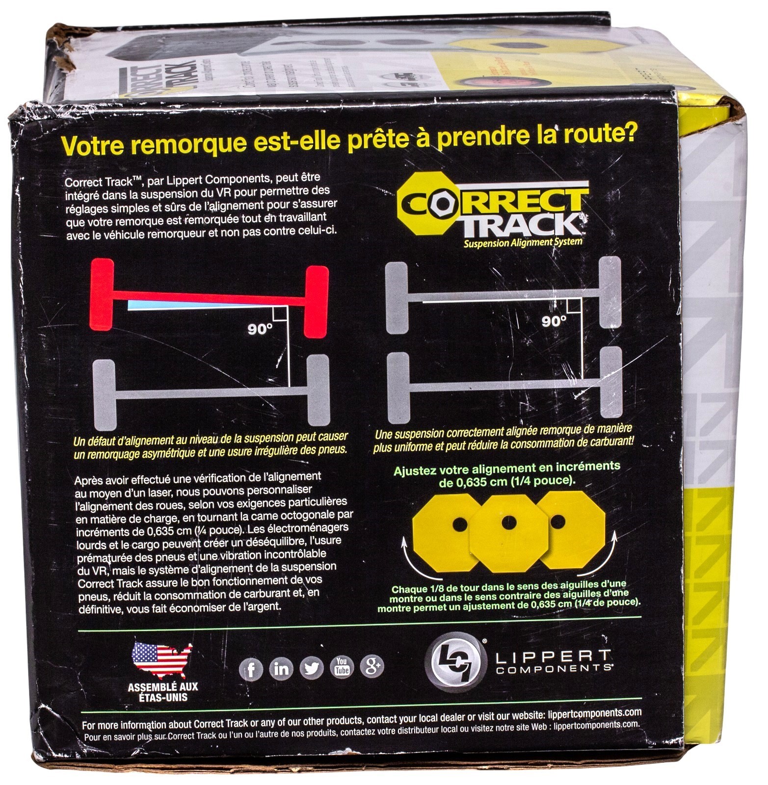 Correct Track 87220 Double Axle Alignment Kit Dual Tandem Trailer RV Camper