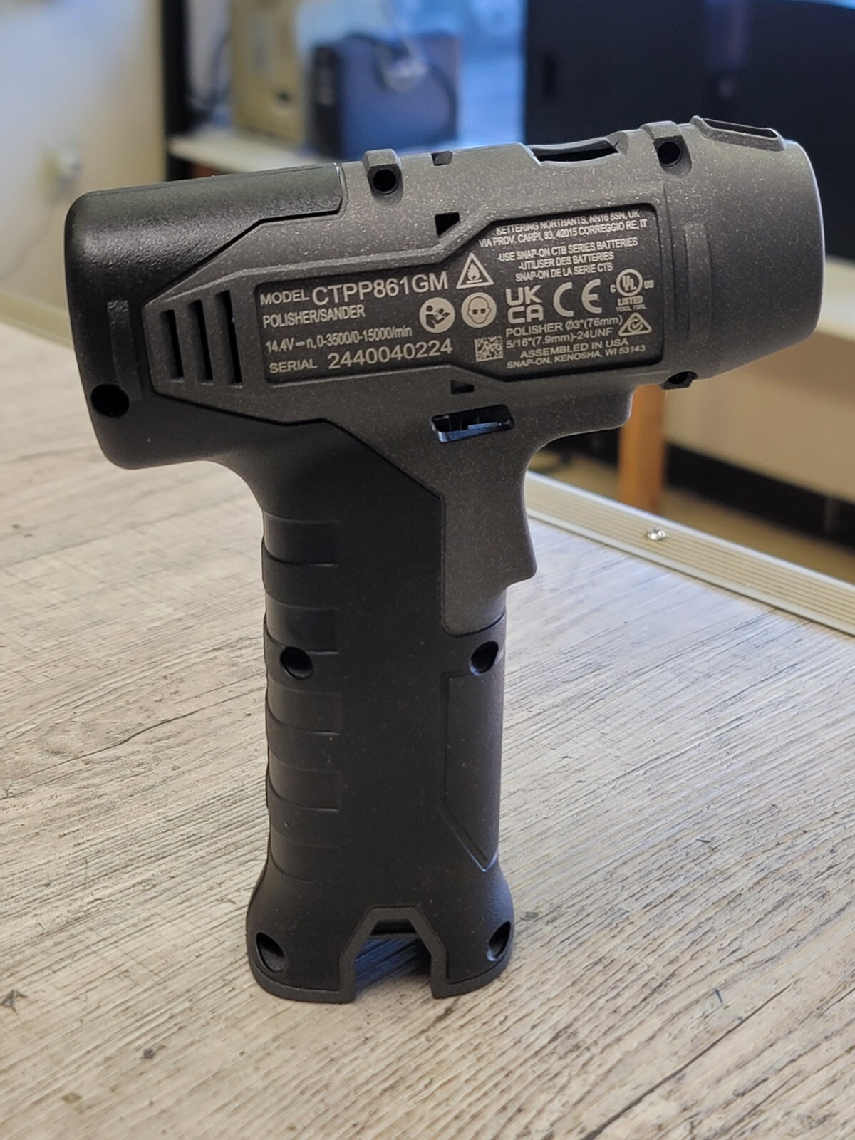 Snap-on Gun Metal 14.4v MicroLithium Cordless Polisher Prep Tool CTPP861 Repair