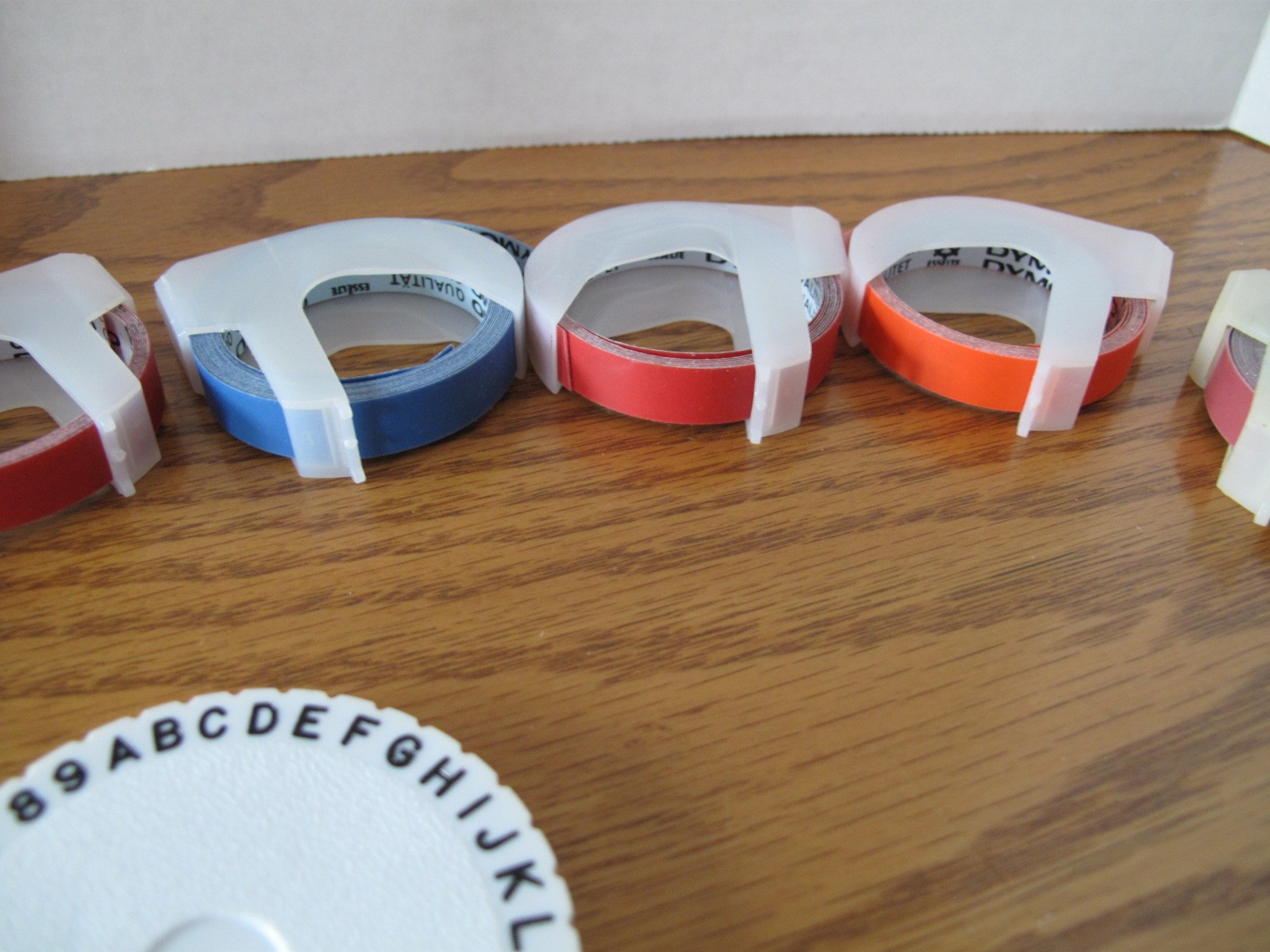 Vintage DYMO Embossing Wheel & Lot of 3/8" Labeling Tape