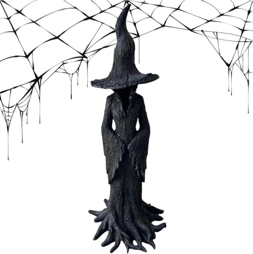 1 Pack Cracker Barrel Tree Witch Statue 2025 30 cm Halloween Decor - New in Box