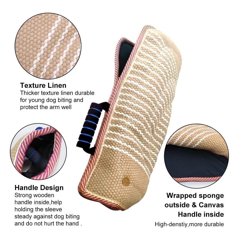 Dog Bite Training Set Dog Bite Sleeve Arm with Whip Agitation Stick Professio...