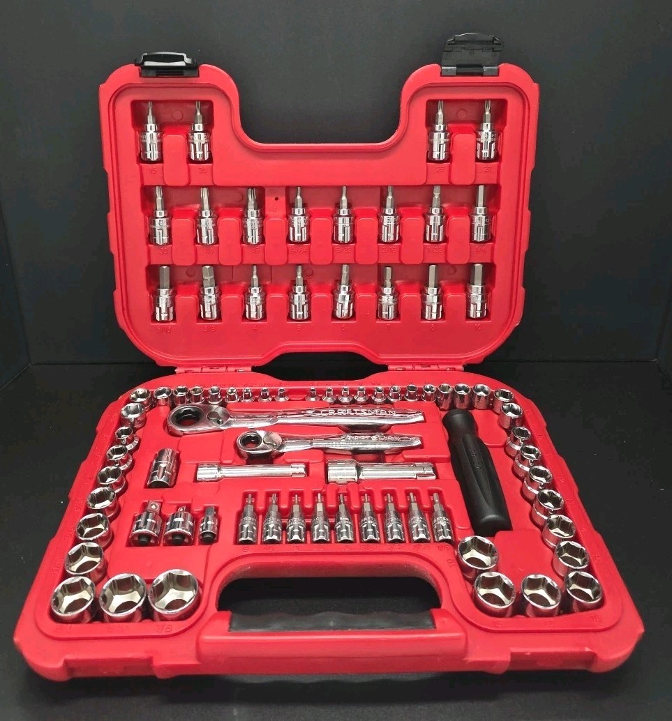 Craftsman Max Axess Pass Through Socket Set Metric & SAE 6pt Torx Hex 32820 80pc