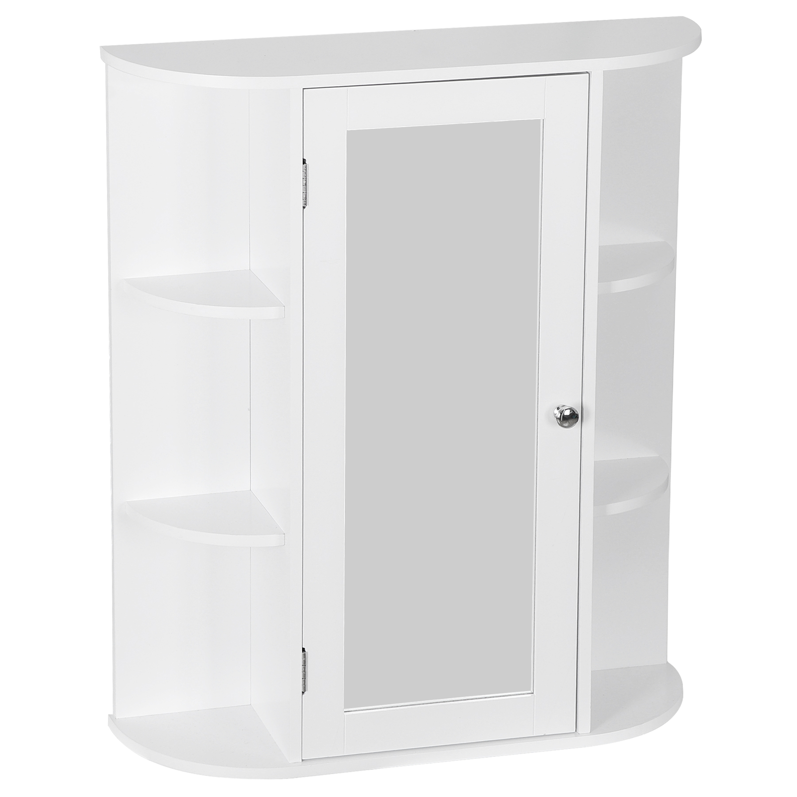 Bathroom Cabinet Single Door Wall Mount Medicine Cabinet with Mirror Shelf