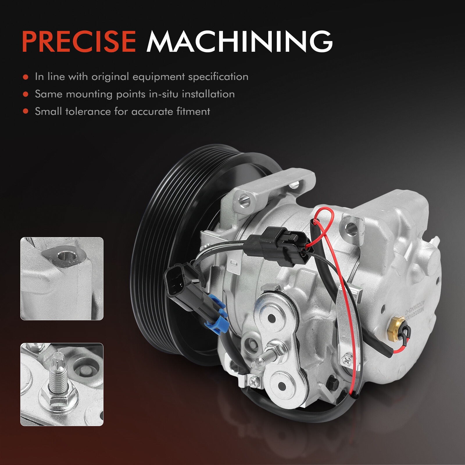 A/C Compressor with Clutch for Freightliner Cascadia 2011 2012 2013 2014-2019