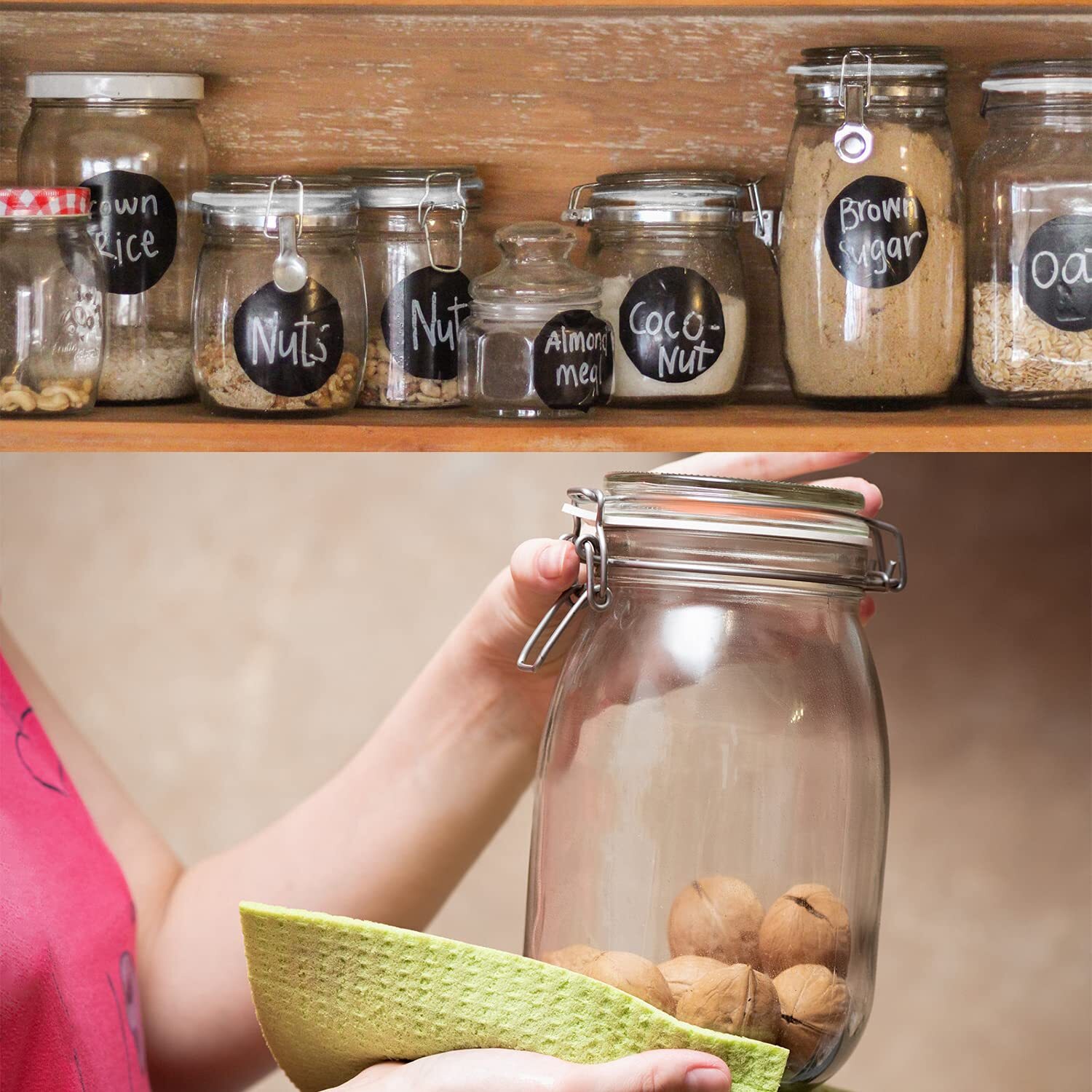 4 Piece Rubber Seal Ring for Glass Jars, Airtight Silicone Replacement Gasket