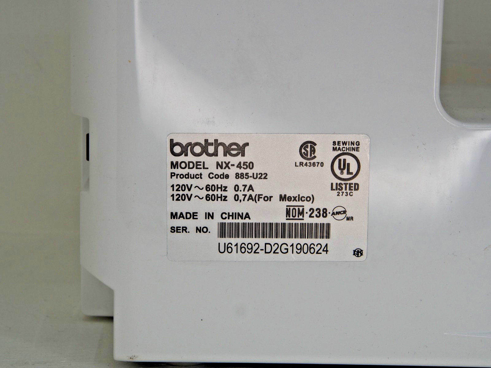 Brother Innovis NX-450Q Digital Sewing Machine