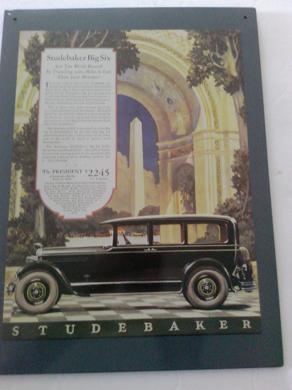 Vintage Automobile Advertising Metal Tin Signs 8 1/2" X 12" Lot 6 Asst. 1980's