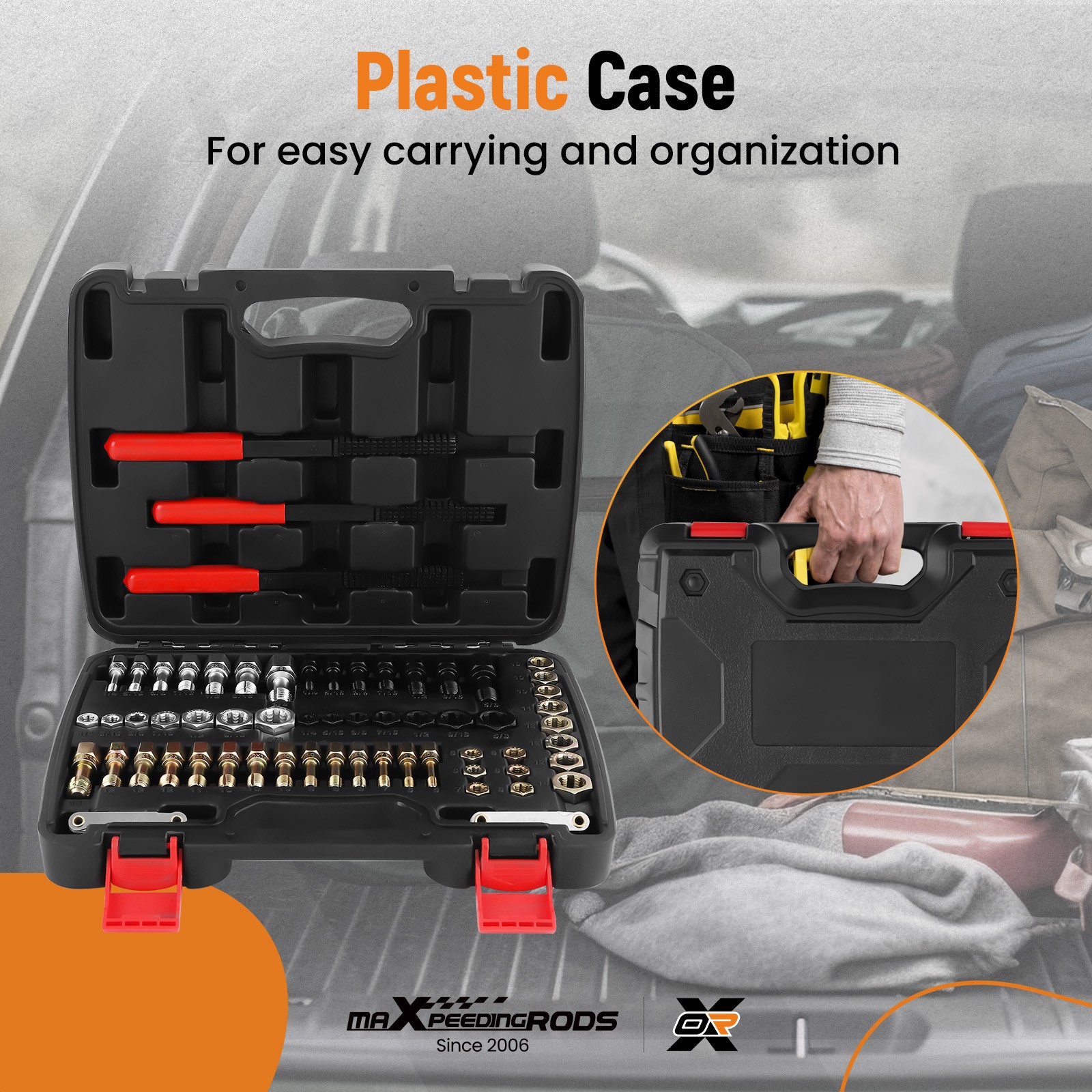 61PCS Thread Chaser Set UNC UNF Metric Thread Restorer Tool Rethreading