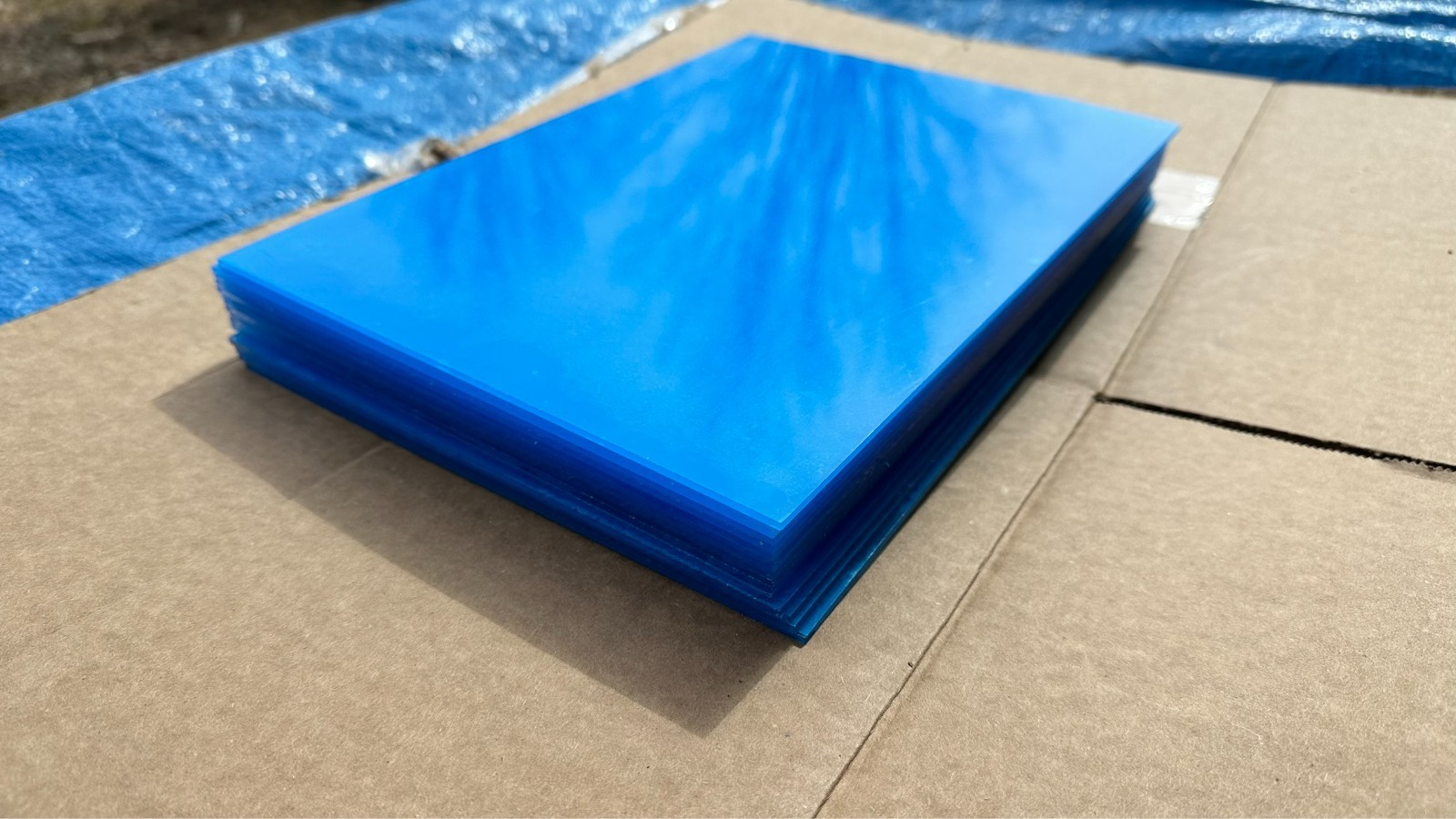 Lot of 15 New Sheets of 11-3/4" x 8-3/8" Acrylic Clear Plexiglass Plexi