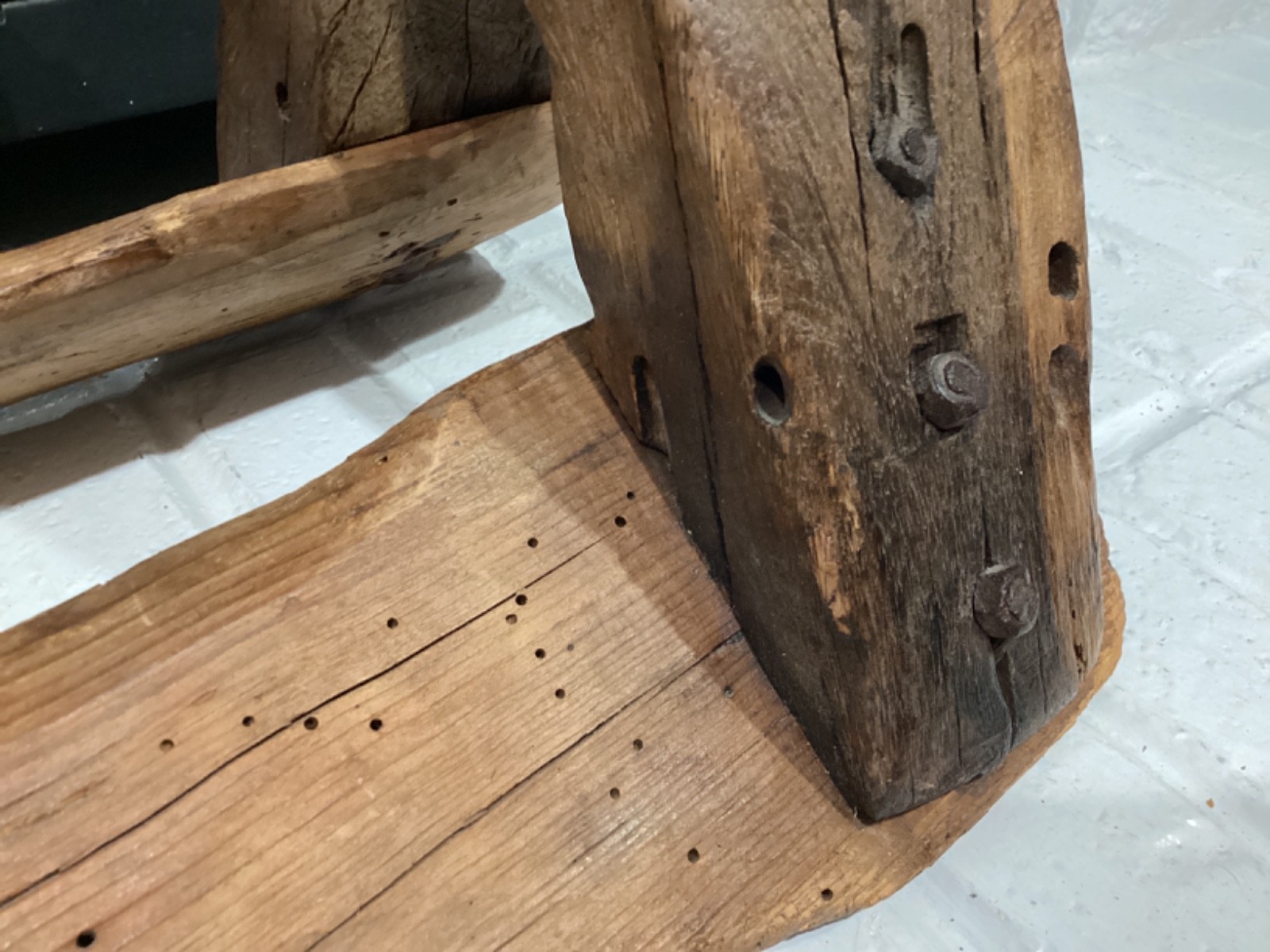 Old Antique Primitive Hand Carved Wooden Saddle Western Americana