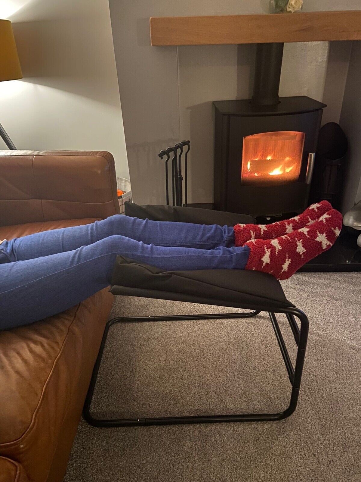 Supportive Padded Leg Rest Foot Stool Relaxation Improve Circulation Ottoman NEW