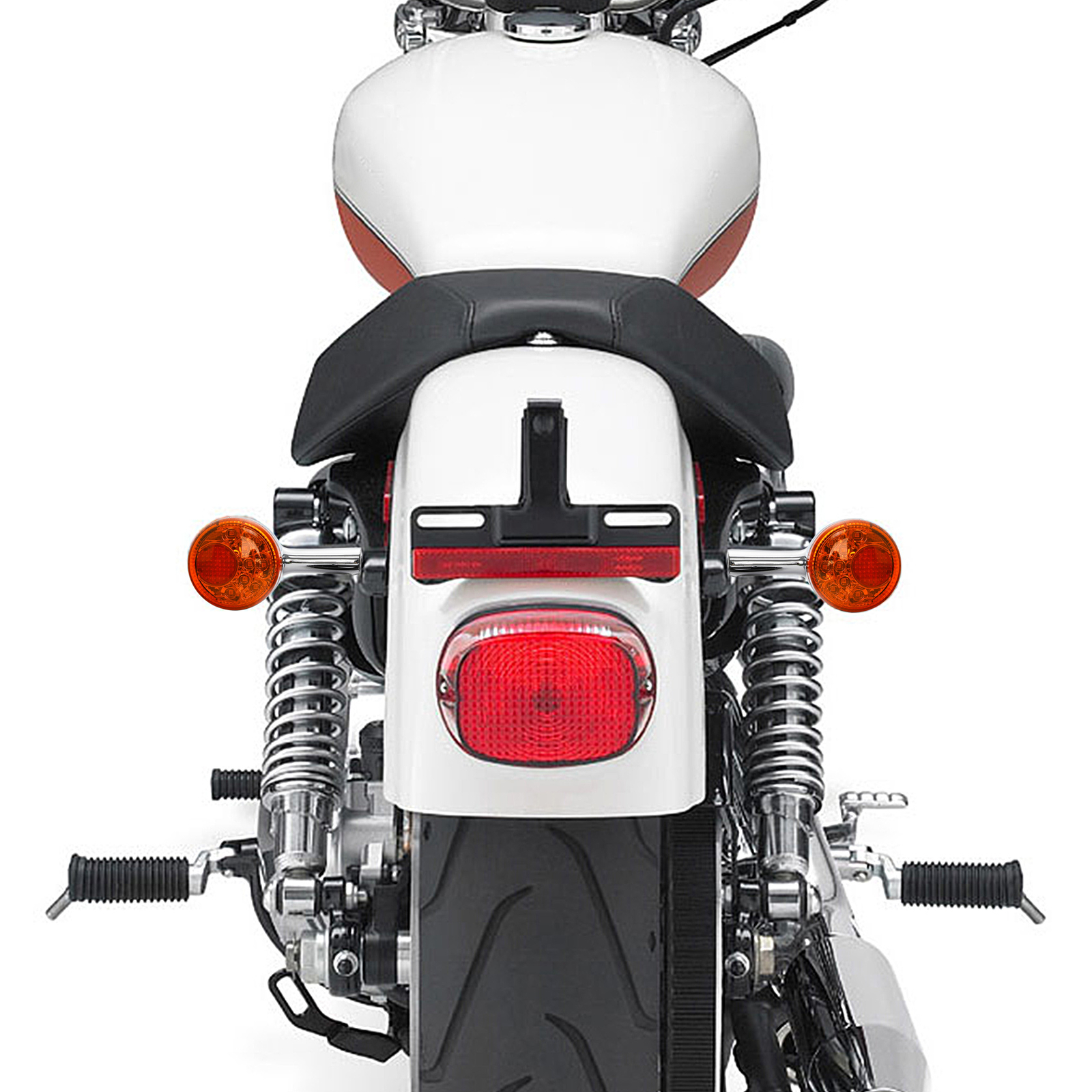 Amber Rear Turn Signals LED Light Fit For Harley Sportster XL 883 XL1200 92-22