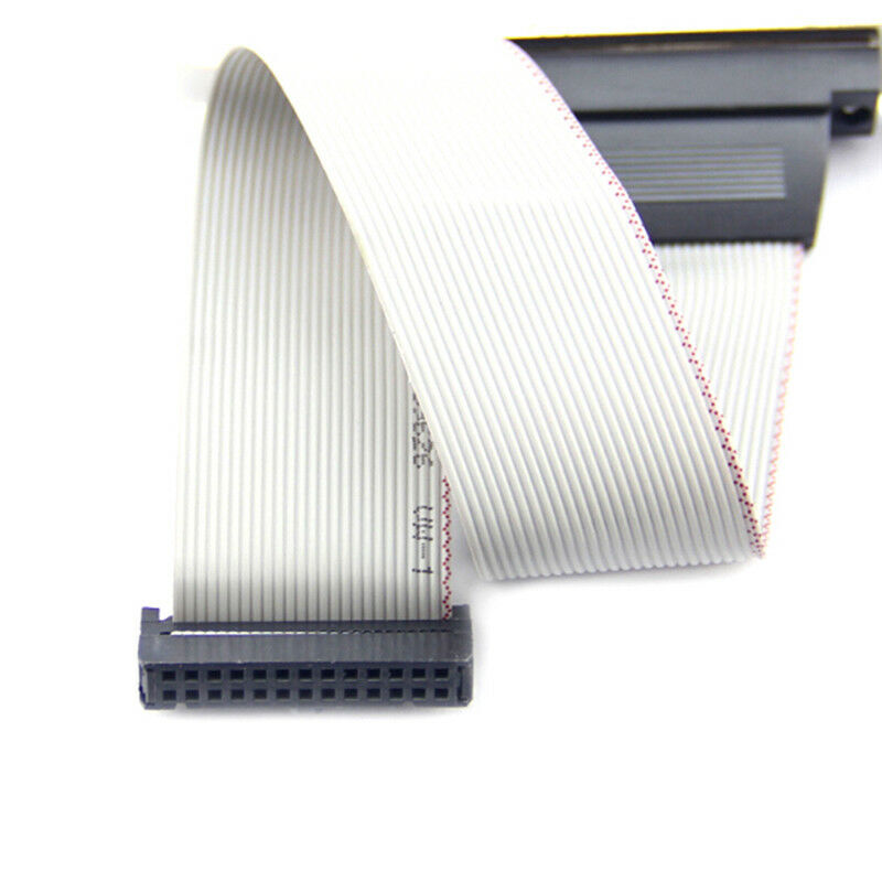 DB25F to IDC26 Parallel Port 12 Inch Ribbon Cable on Bracket