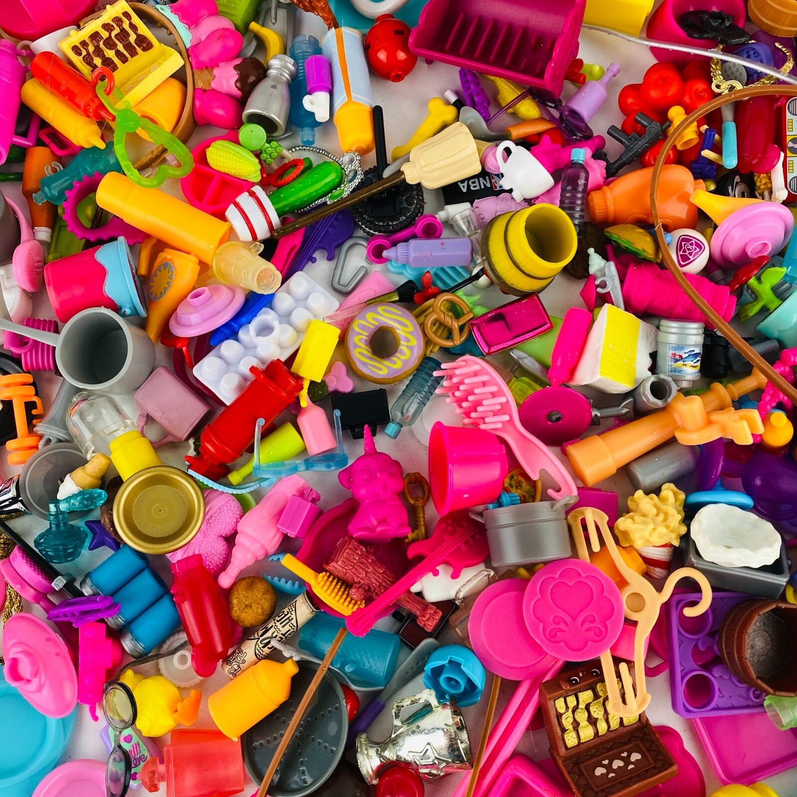 Barbie Barbies Large Lot Of Pretend Play Toys Dishes & Miscellaneous Accessories