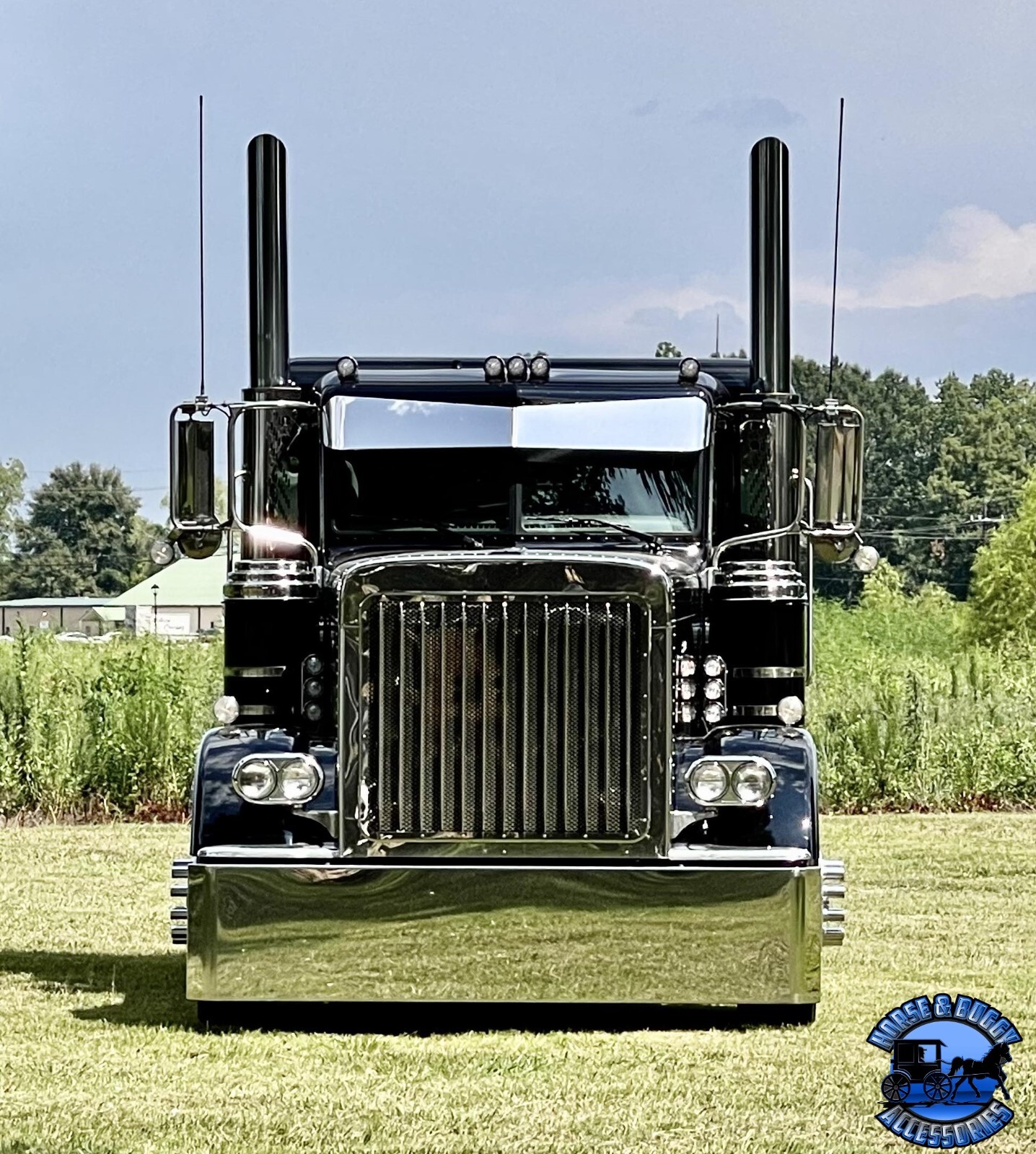 ROLLIN LOW PETERBILT 11'' X 7.5'' FLAT BOTTOM VISOR V. TOP 386,389,379,388 #1034