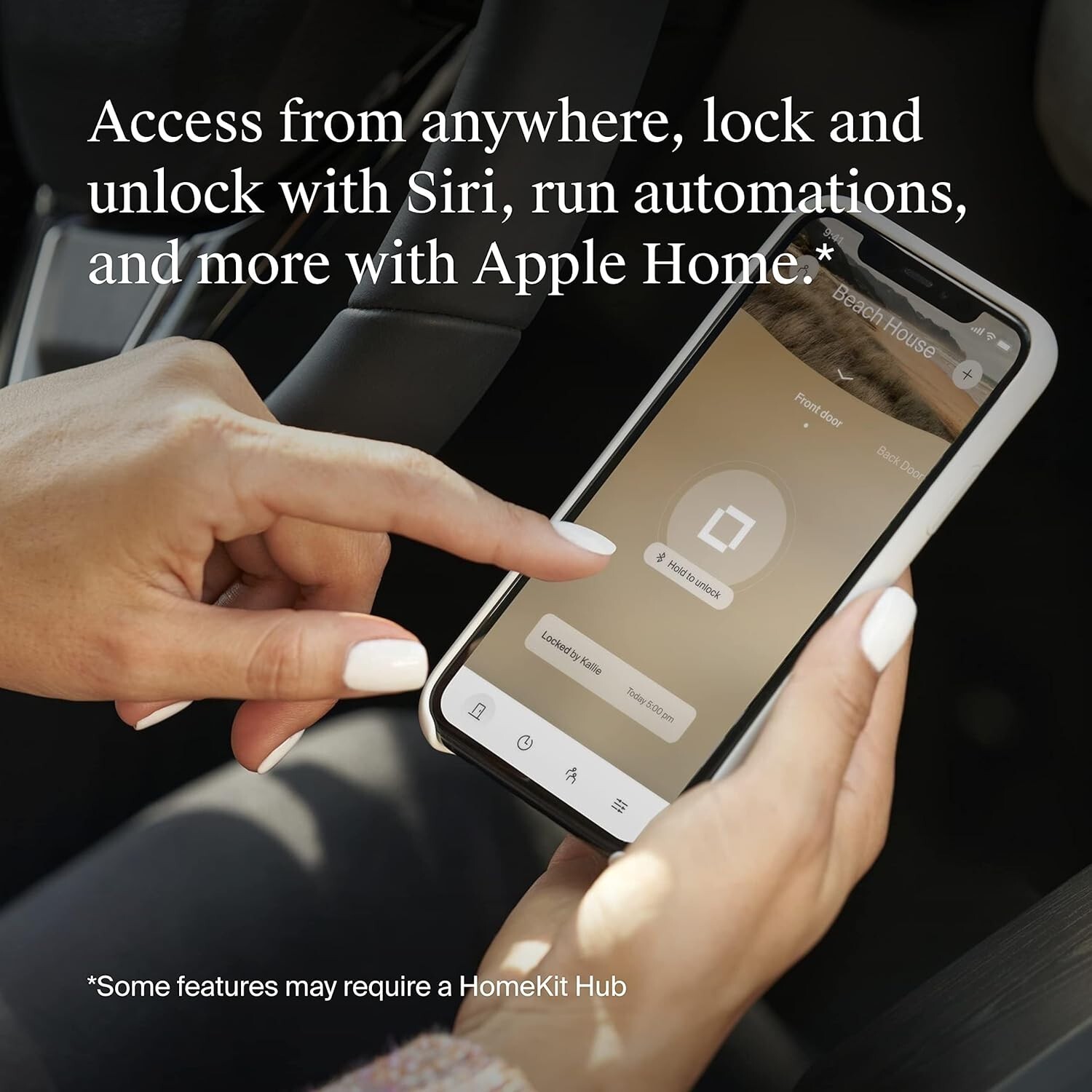 Level Lock Smart Lock Touch Apple Home Edition Wi-Fi Smart Lock Satin Nickel B2