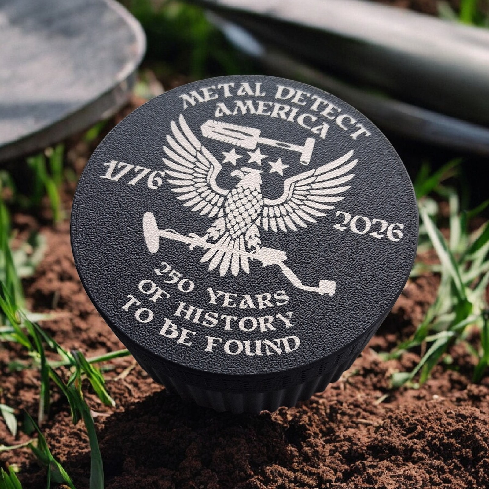 Metal Detecting Finds Box  Coin & Ring Storage Jar America 250th Anniversary