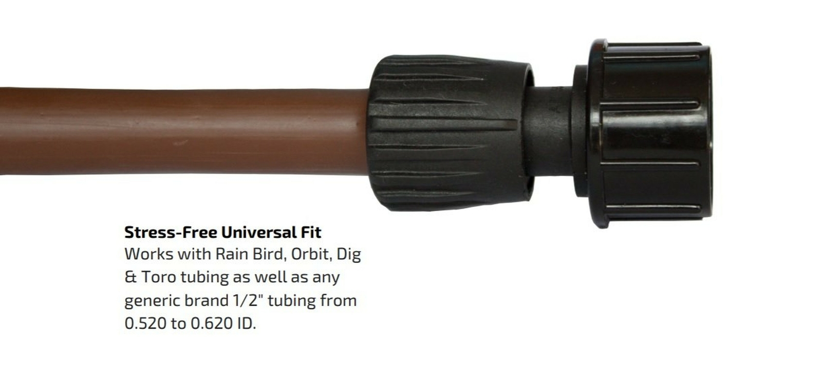 Habitech 1/2 Inch Drip Irrigation Tubing Faucet Hose Adapter 3-Pack