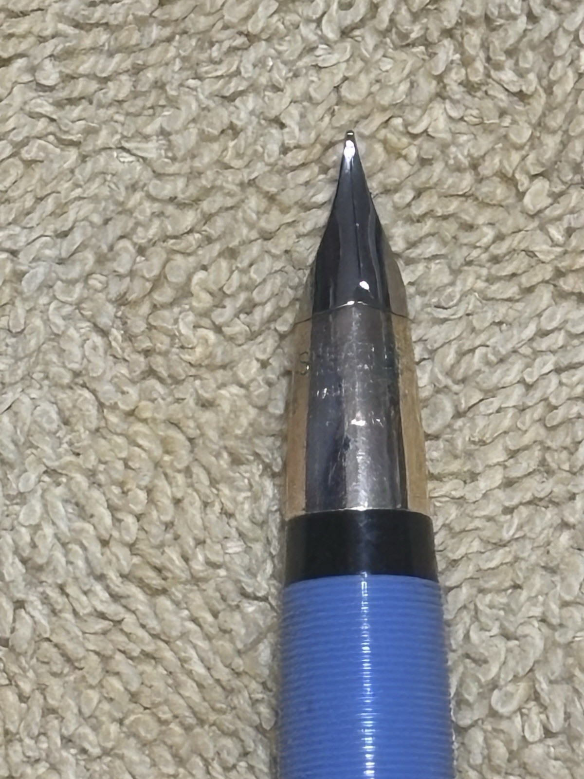 Sheaffer Vintage Snorkel Fountain Pen Mechanical Pencil Periwinkle 14k Nib