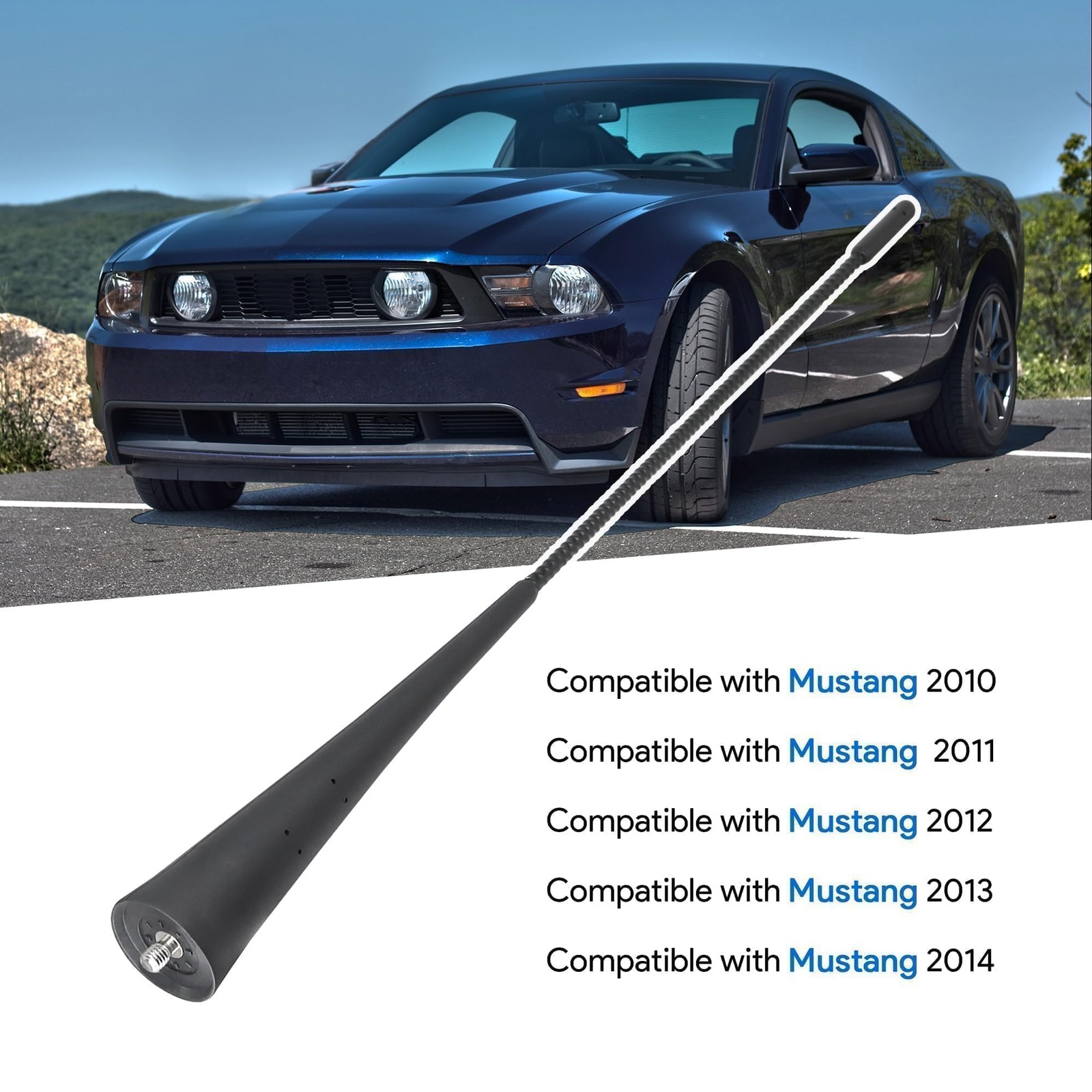 Roof Radio Car Antenna Mast Compatible with Mustang 2010 2011 2012 2013 2014 ...