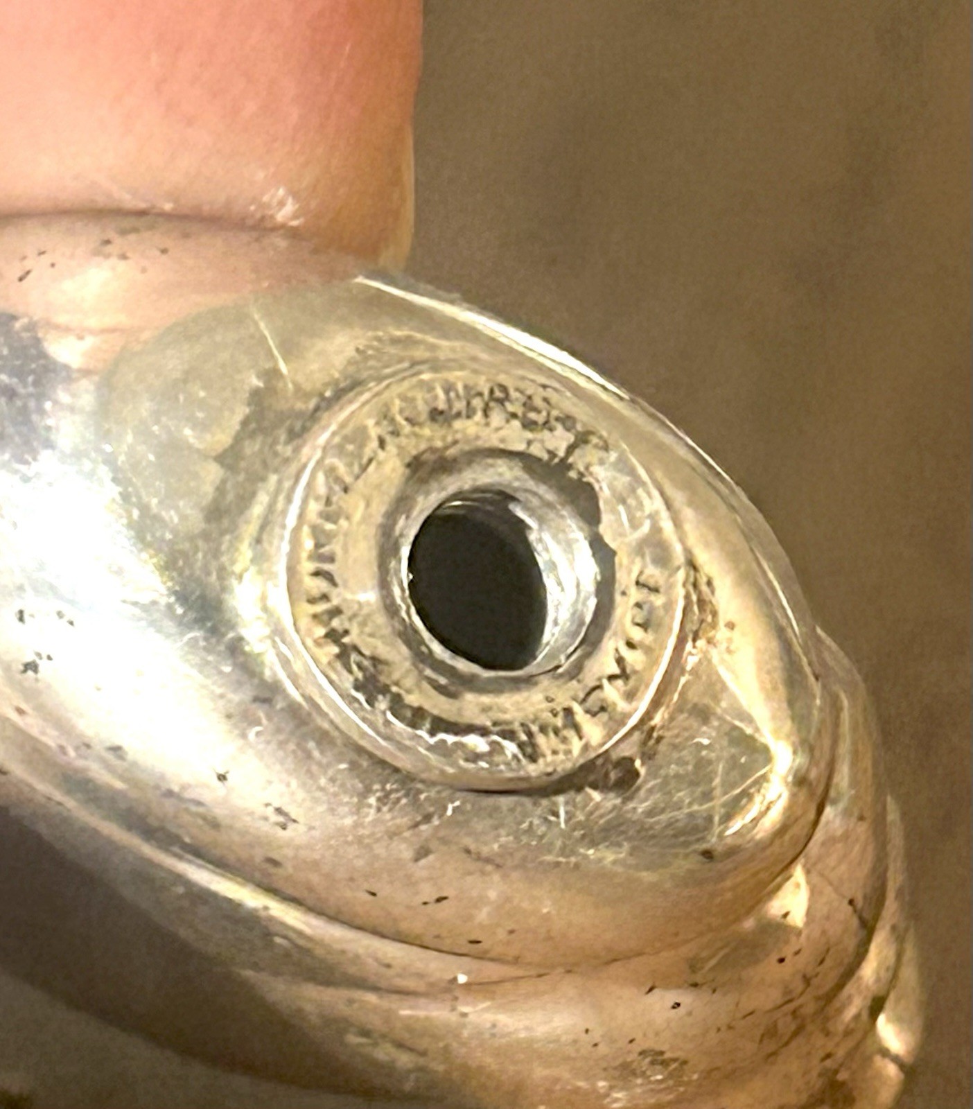 Vintage Sterling Silver Ormex Sombrero Man Perfume Bottle Green Stone Mexico