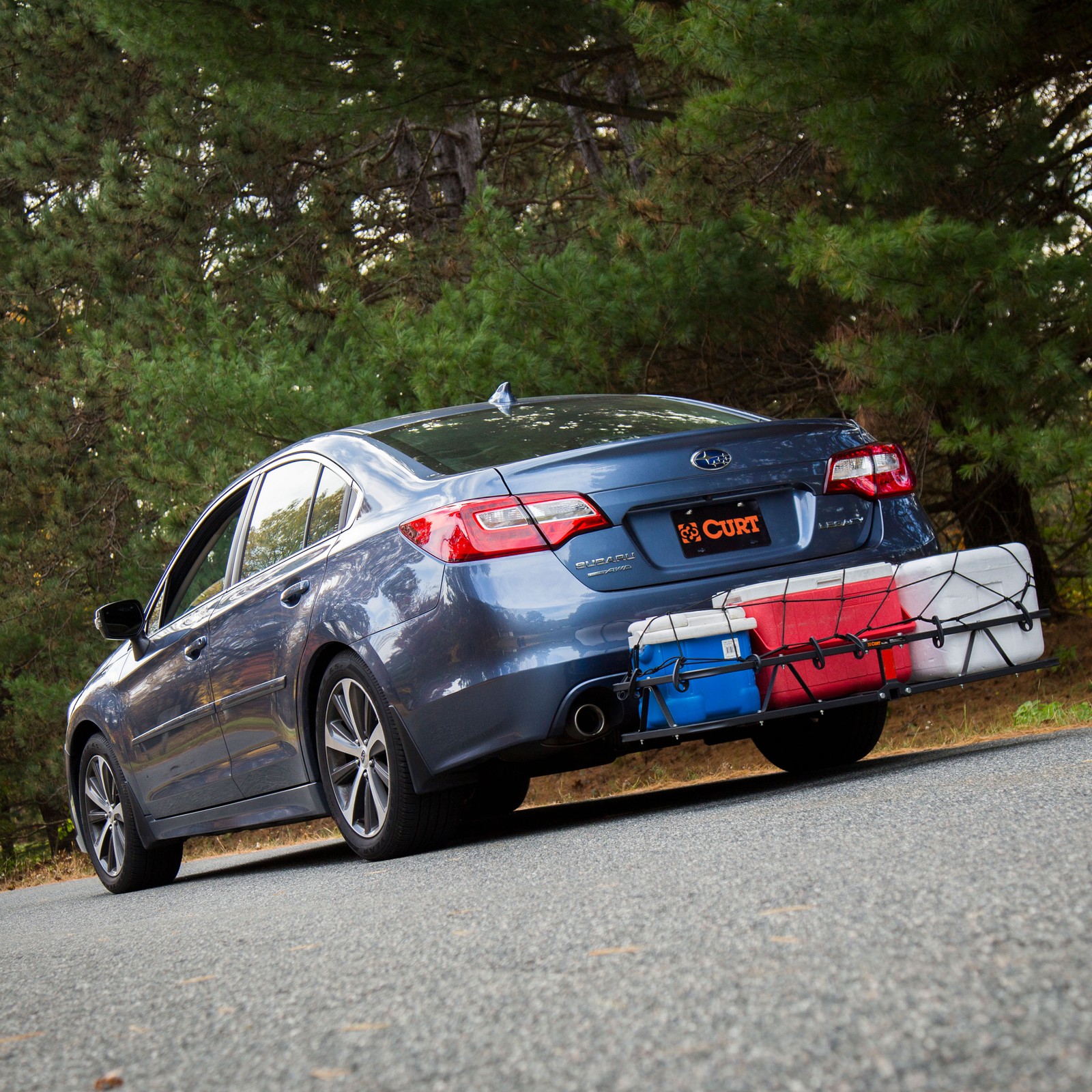 Trailer Hitch + Cargo Carrier Basket Fixed 500lbs CURT Class 3 Receiver #13529