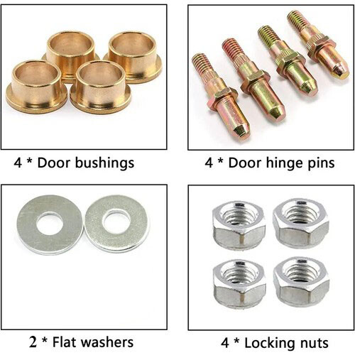Door Hinge Pins Pin Bushing Kit For 99-07 Chevy Silverado GMC Truck SUV Car