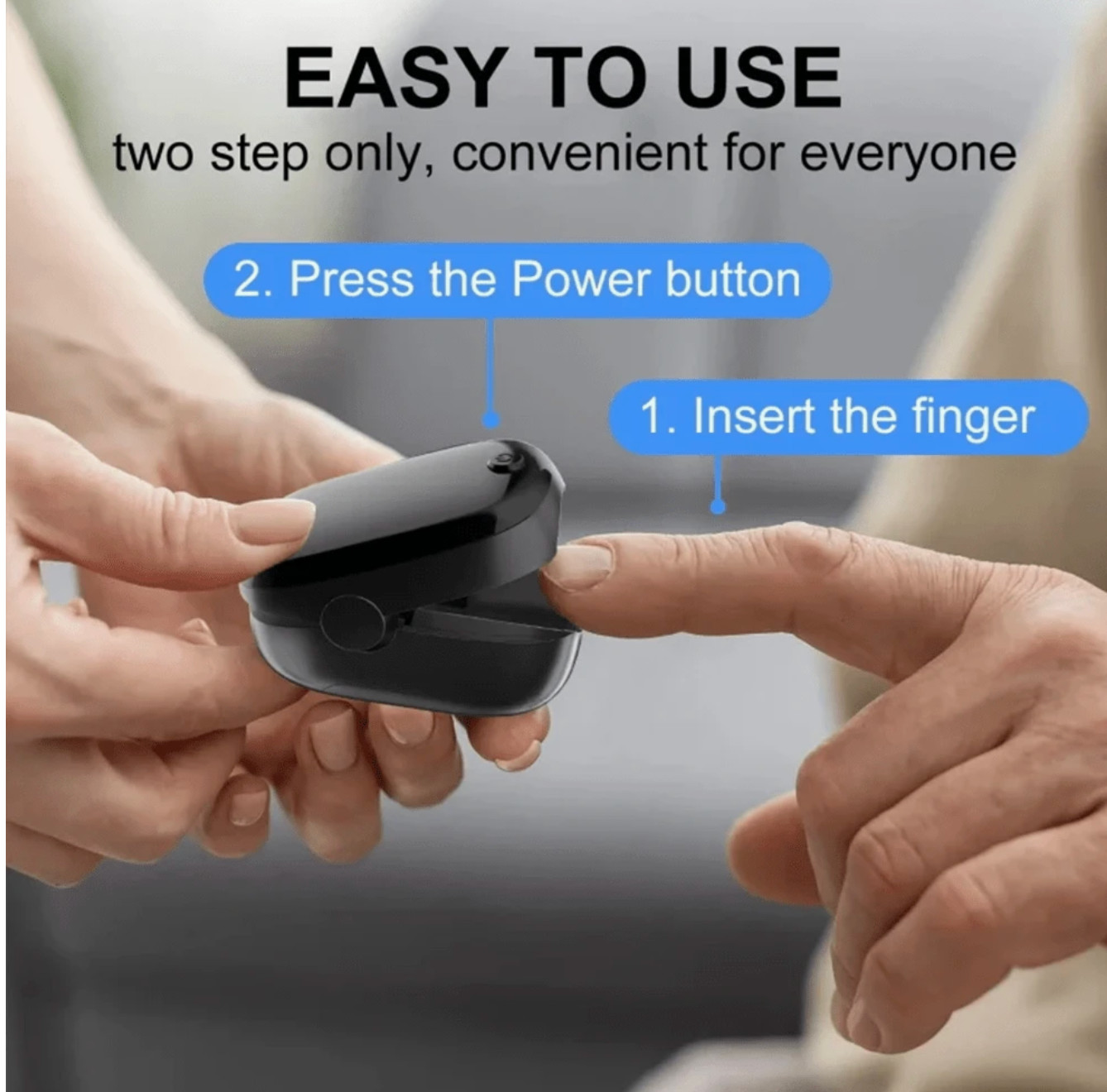 2 PCS Fingertip Pulse Oximeter Per package Bloodoxygen Measurement High Accuracy