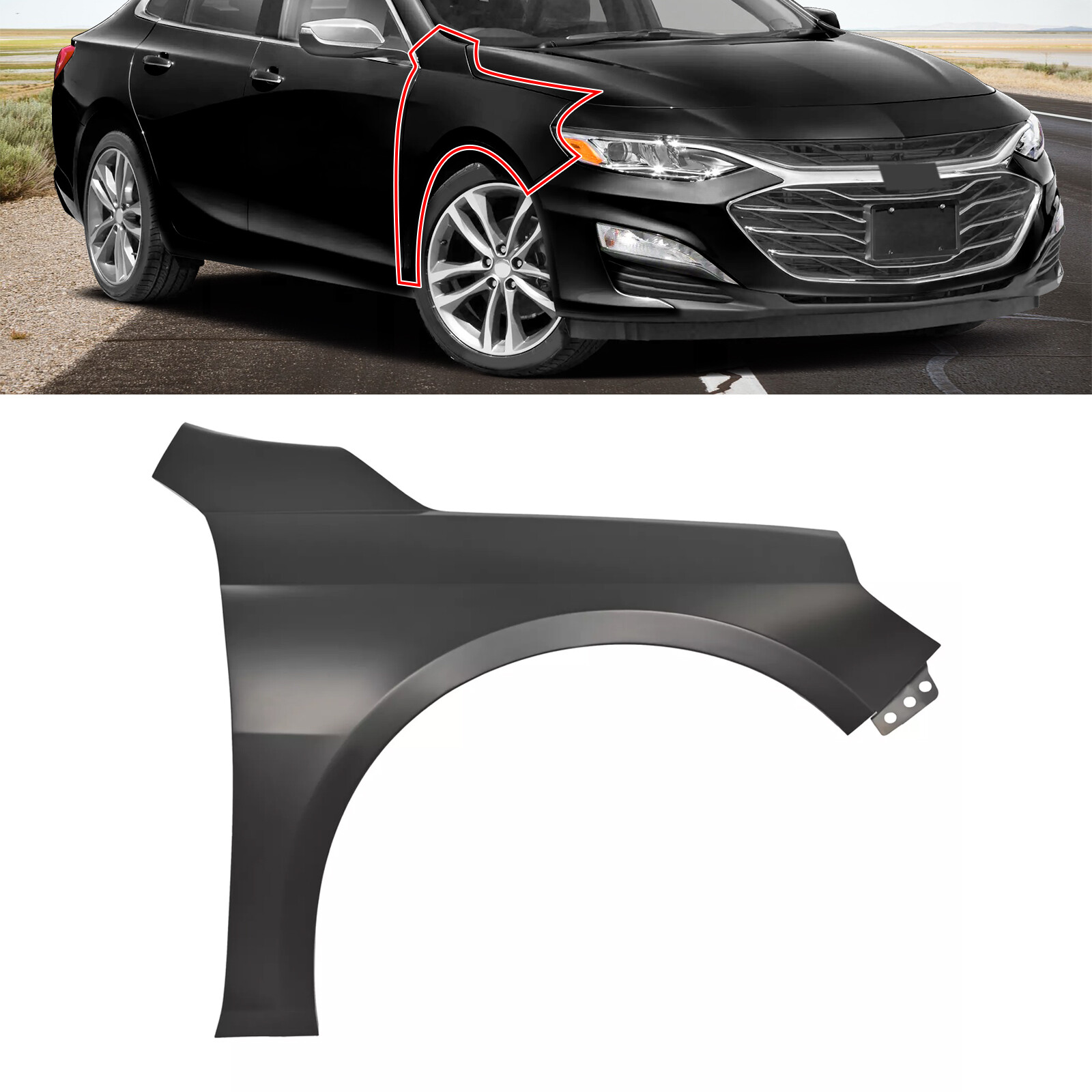 Fender For Chevrolet Malibu 2016-2023 #84166457 Steel Front Passenger Right Side