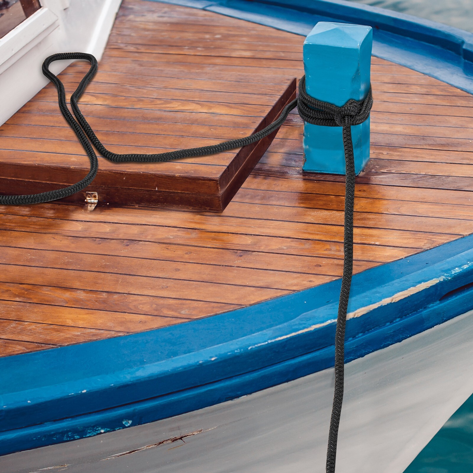 4 Pack 1/2 x 15 Dock Lines Nylon Rope for Boats Double Braided Boat Accessories