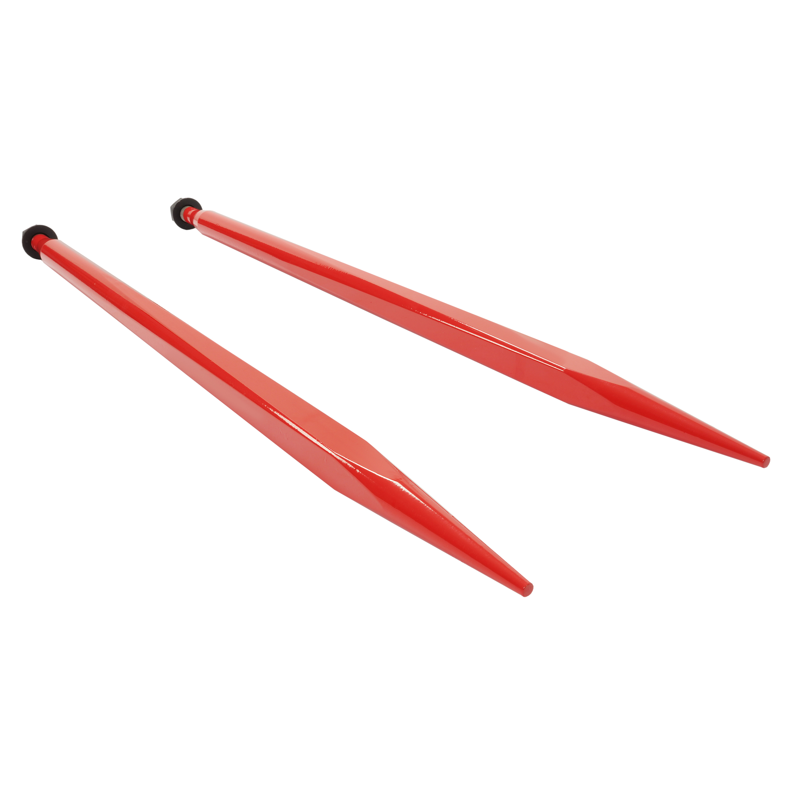 2Pcs Hay Bale Spear 49" 4500 lbs Quick Attach Spike Fork for Tractors Loaders