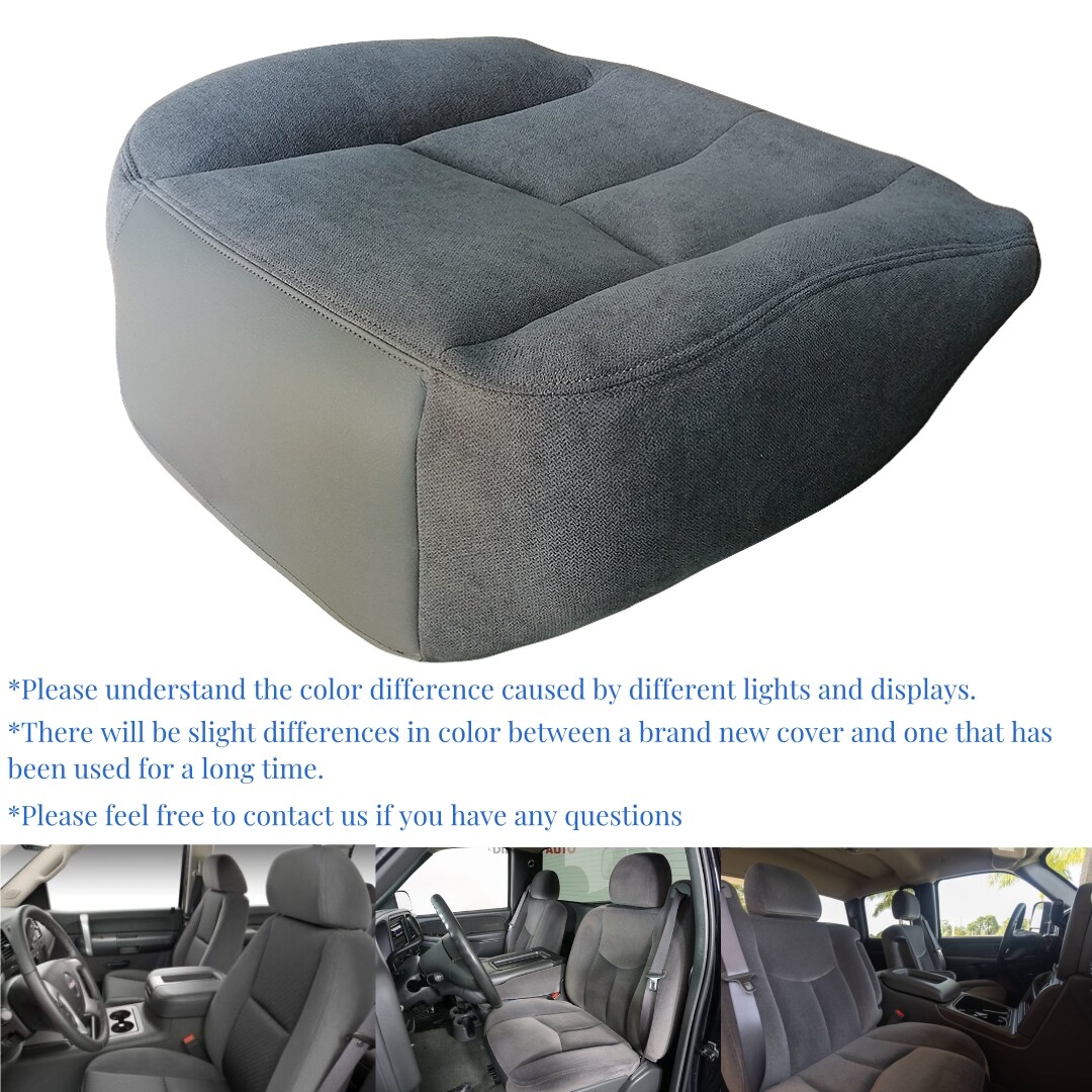 Driver Side For 2003-2007 GMC Sierra 1500 2500 3500 Bottom Cloth Seat Cover