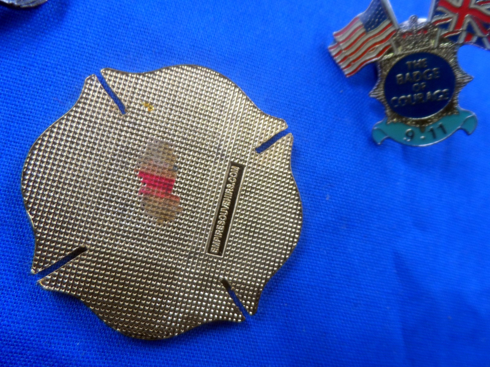 New York NYPD Police 9-11 2001 Lapel Hat Pin Metal Emblem Lot of 4, Detective